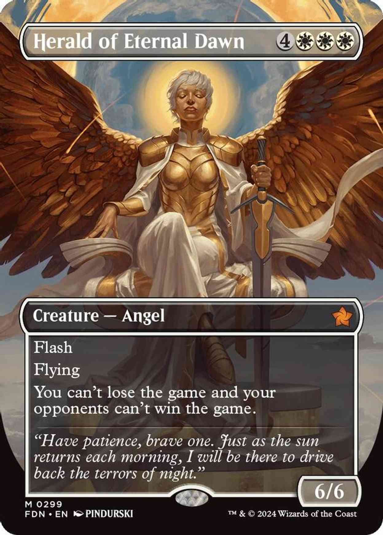 Herald of Eternal Dawn (Borderless) magic card front