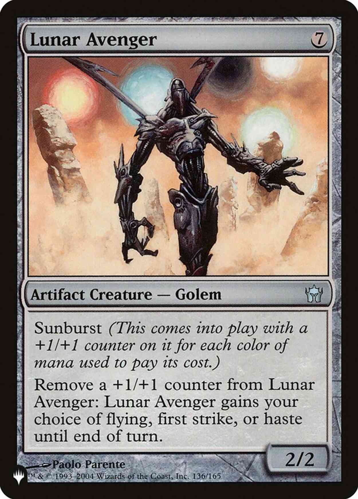 Lunar Avenger magic card front