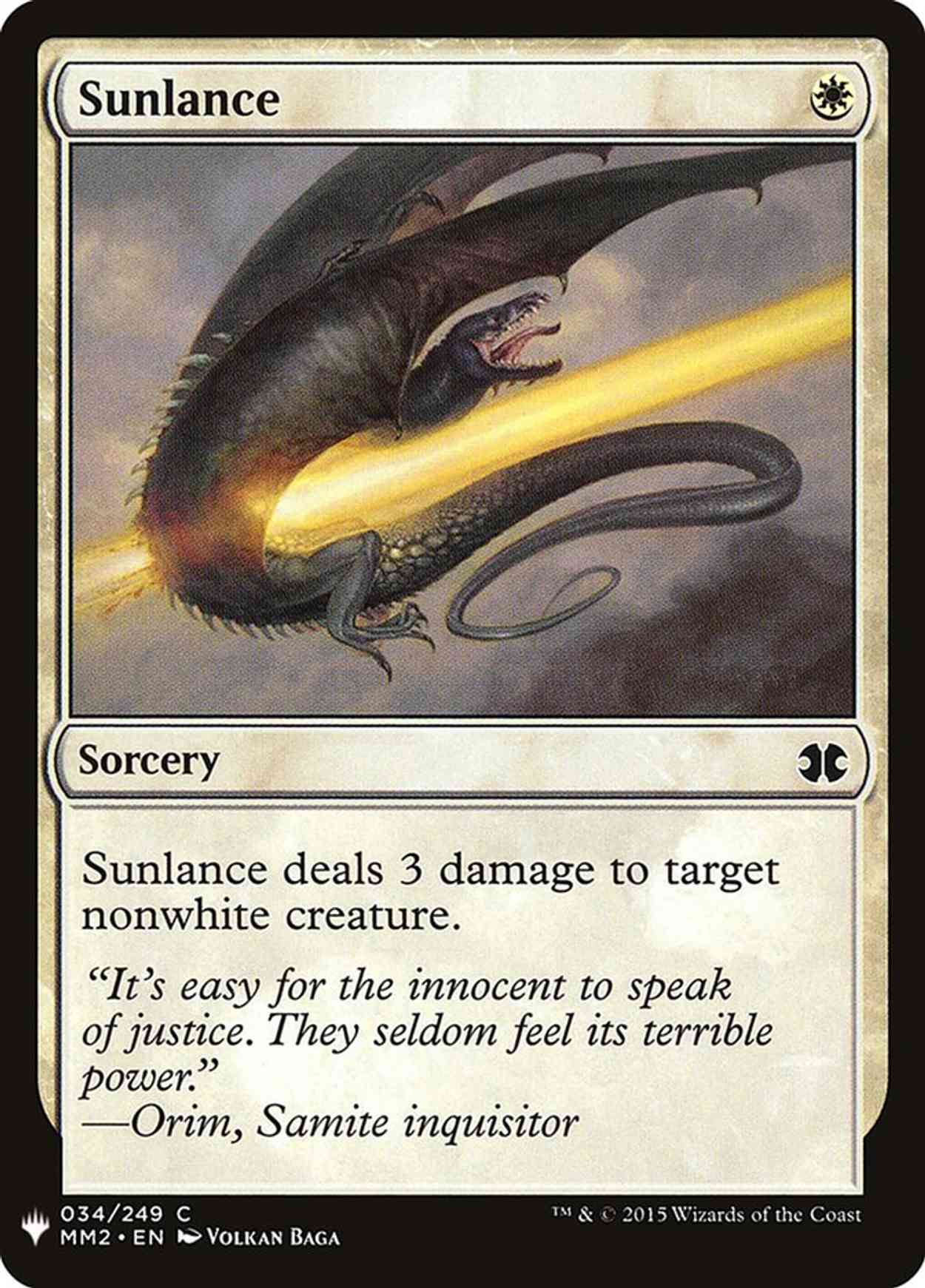Sunlance magic card front