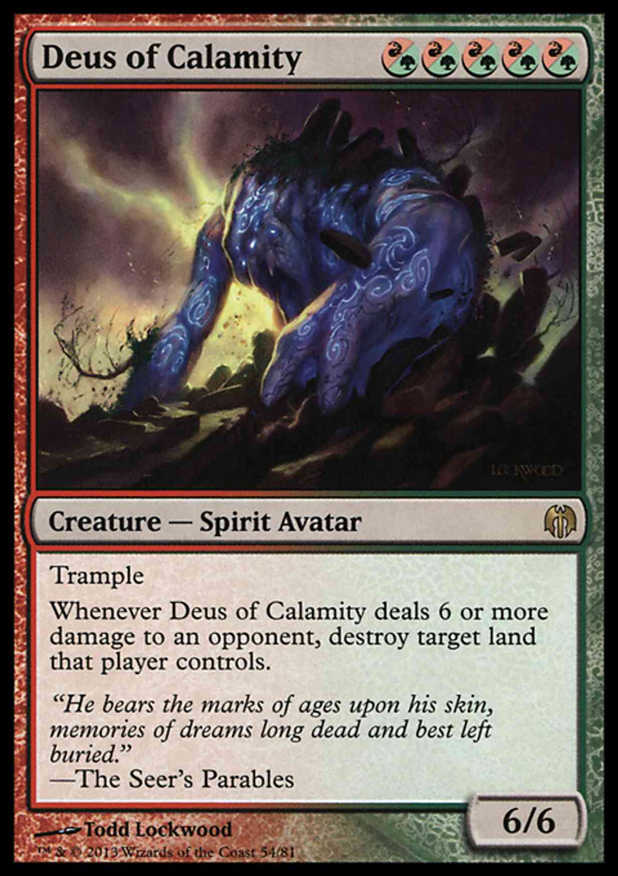 Deus of Calamity magic card front