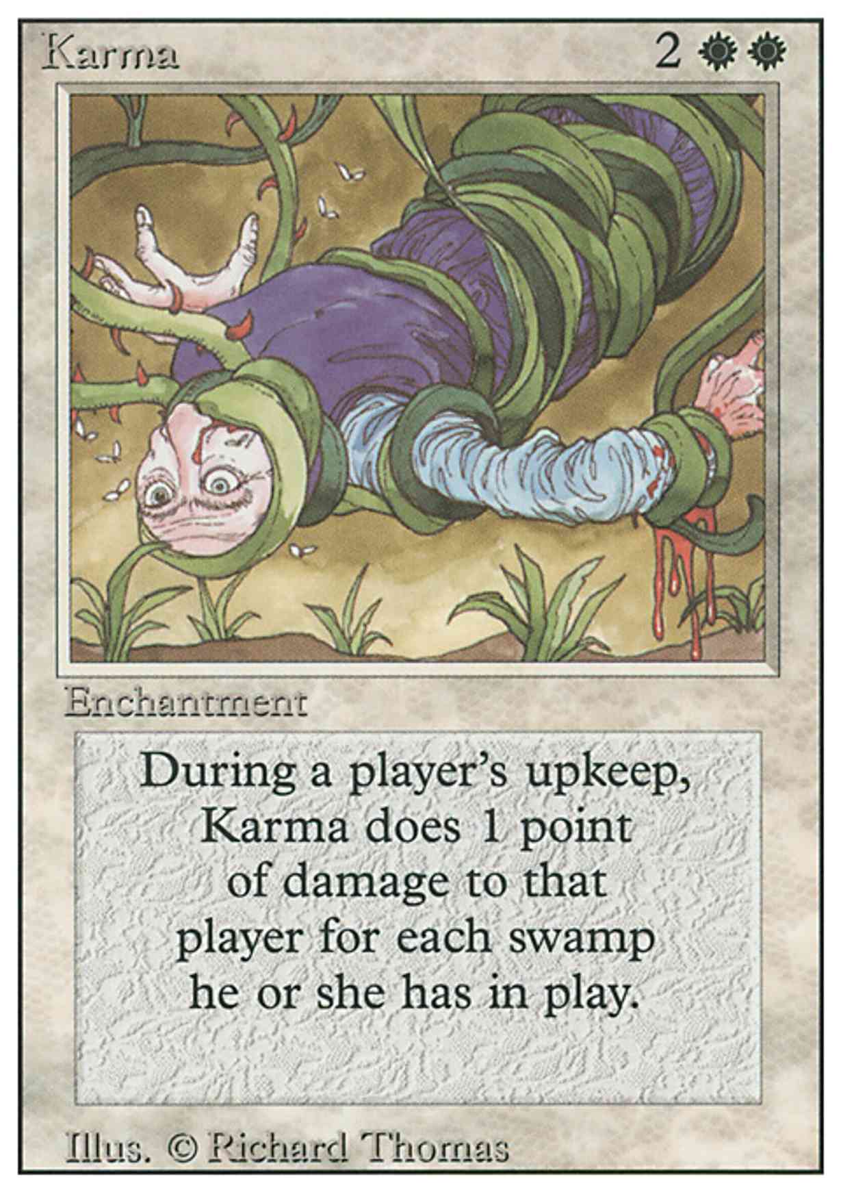 Karma magic card front