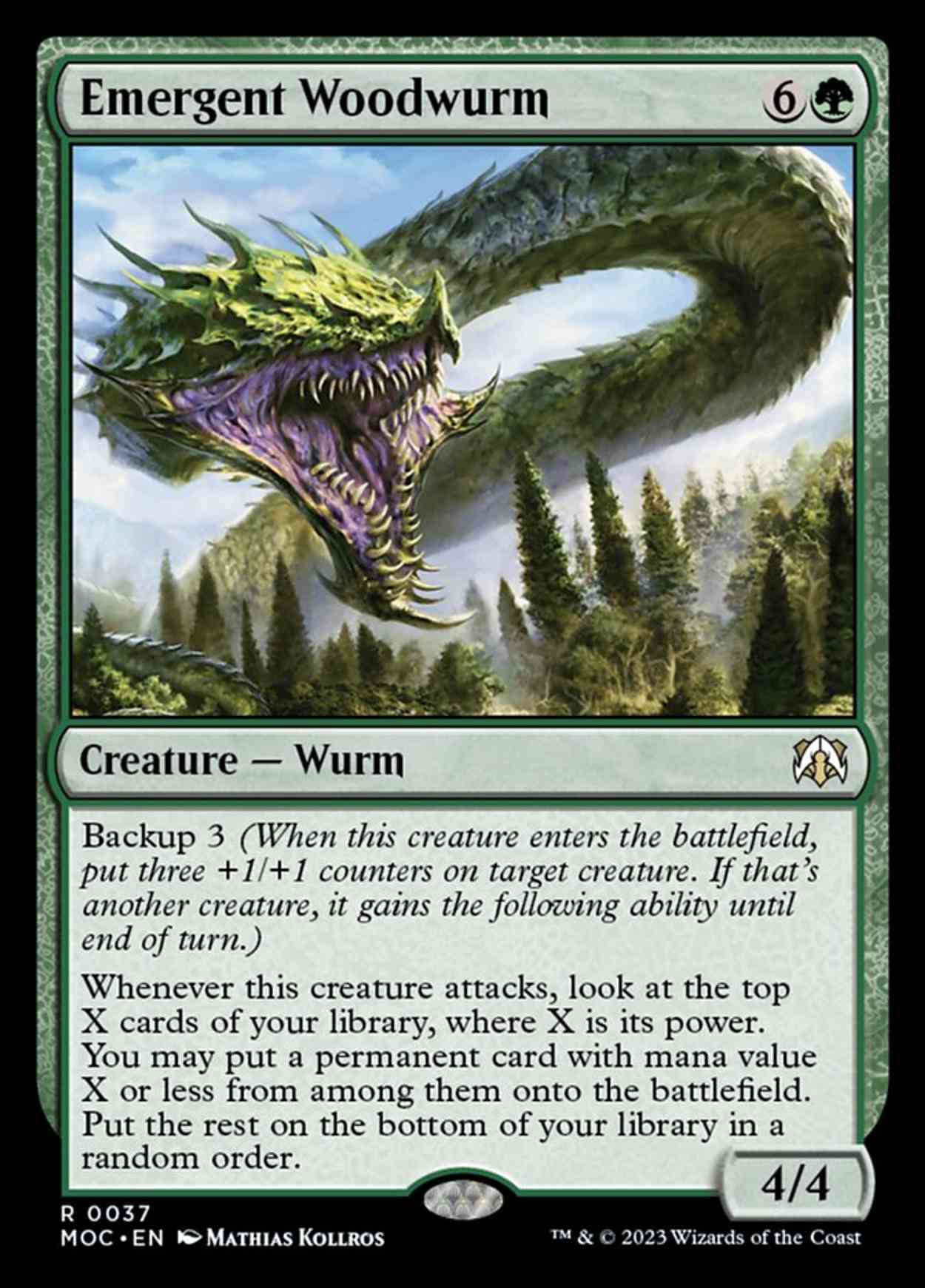 Emergent Woodwurm magic card front