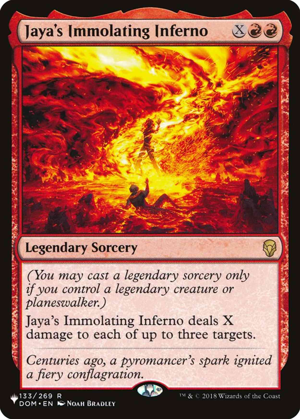 Jaya's Immolating Inferno magic card front
