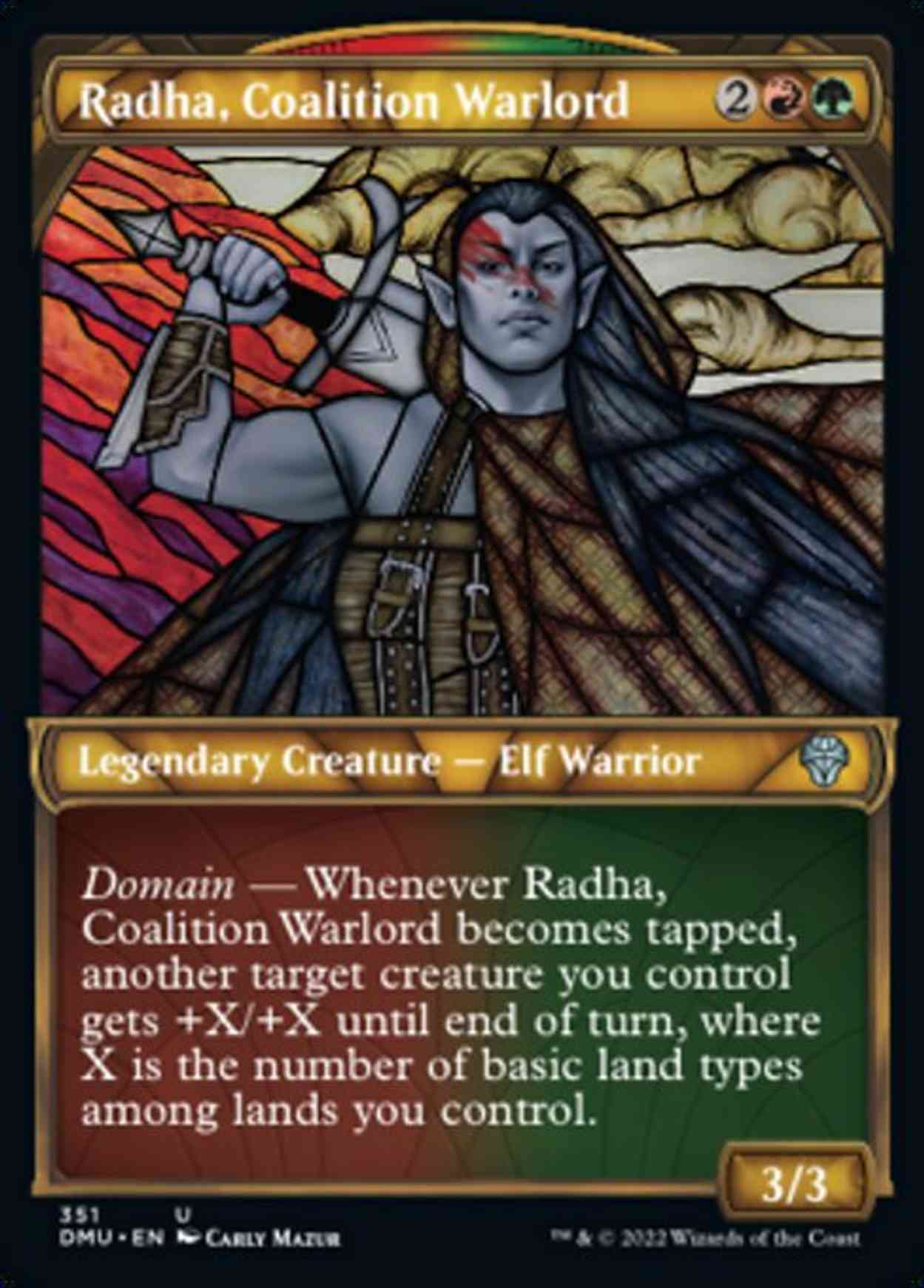 Radha, Coalition Warlord (Textured Foil) magic card front