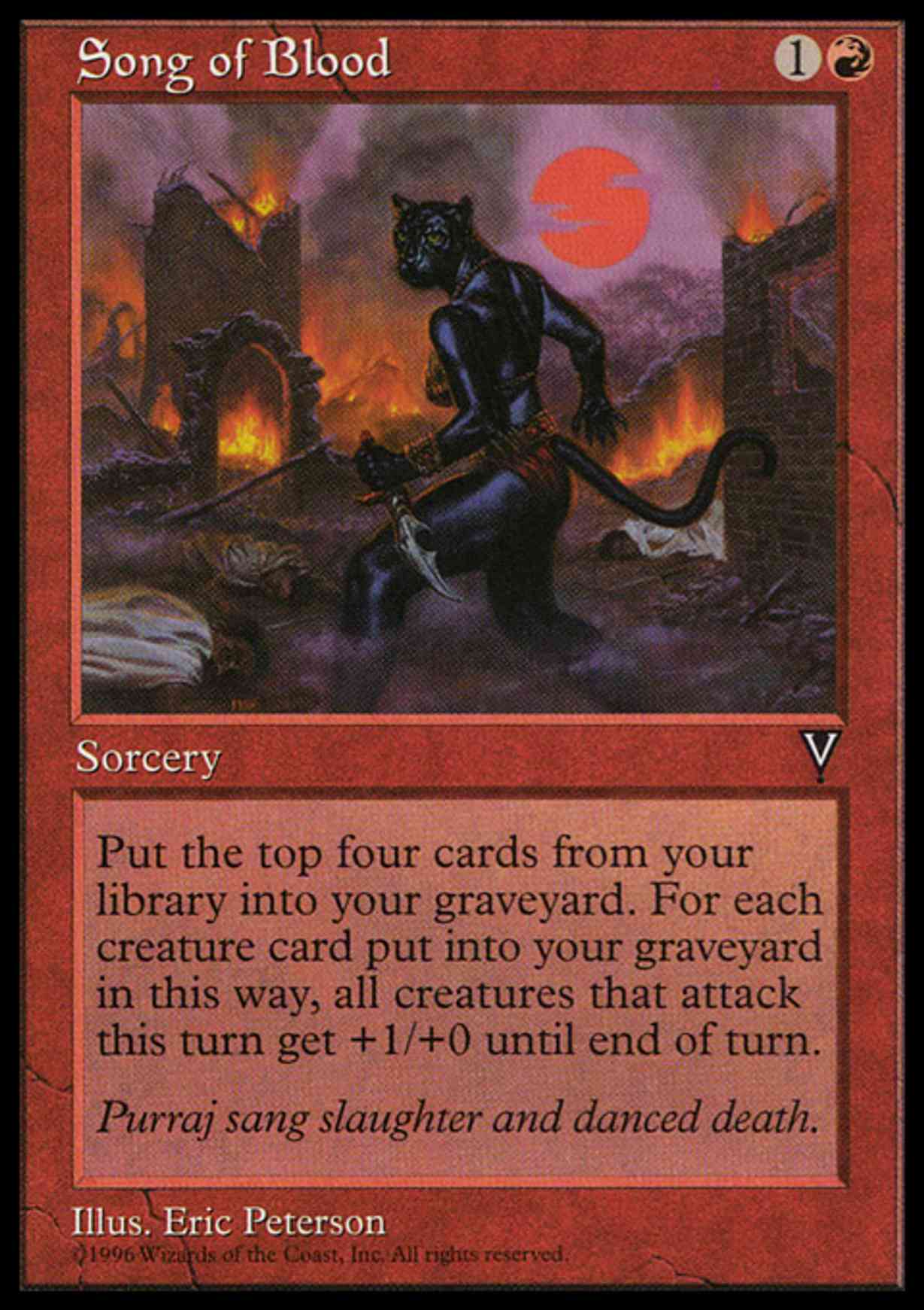 Song of Blood magic card front