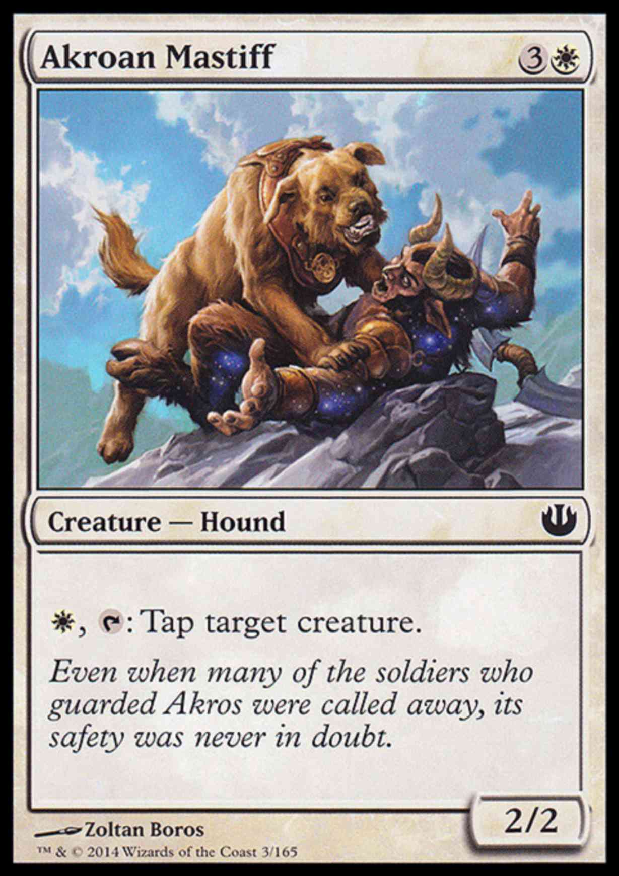 Akroan Mastiff magic card front