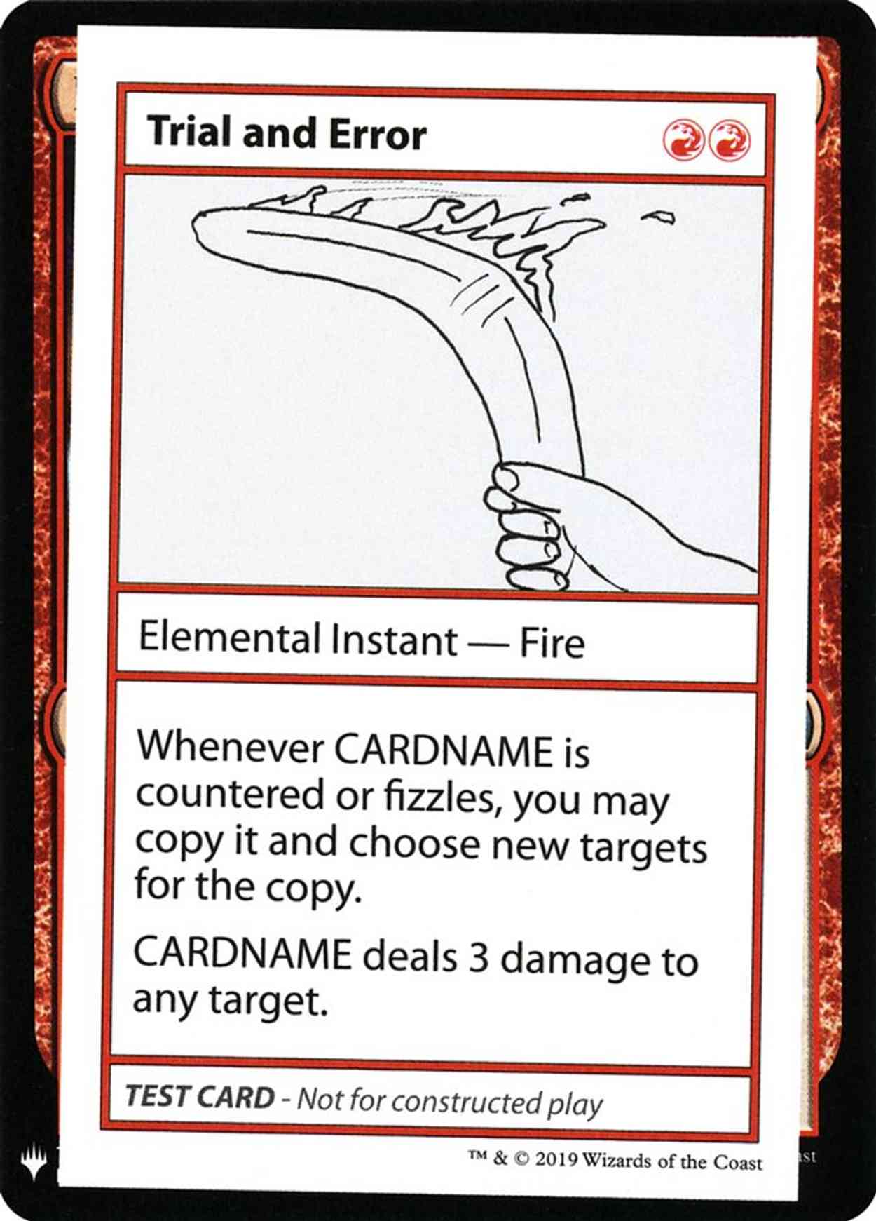 Trial and Error magic card front