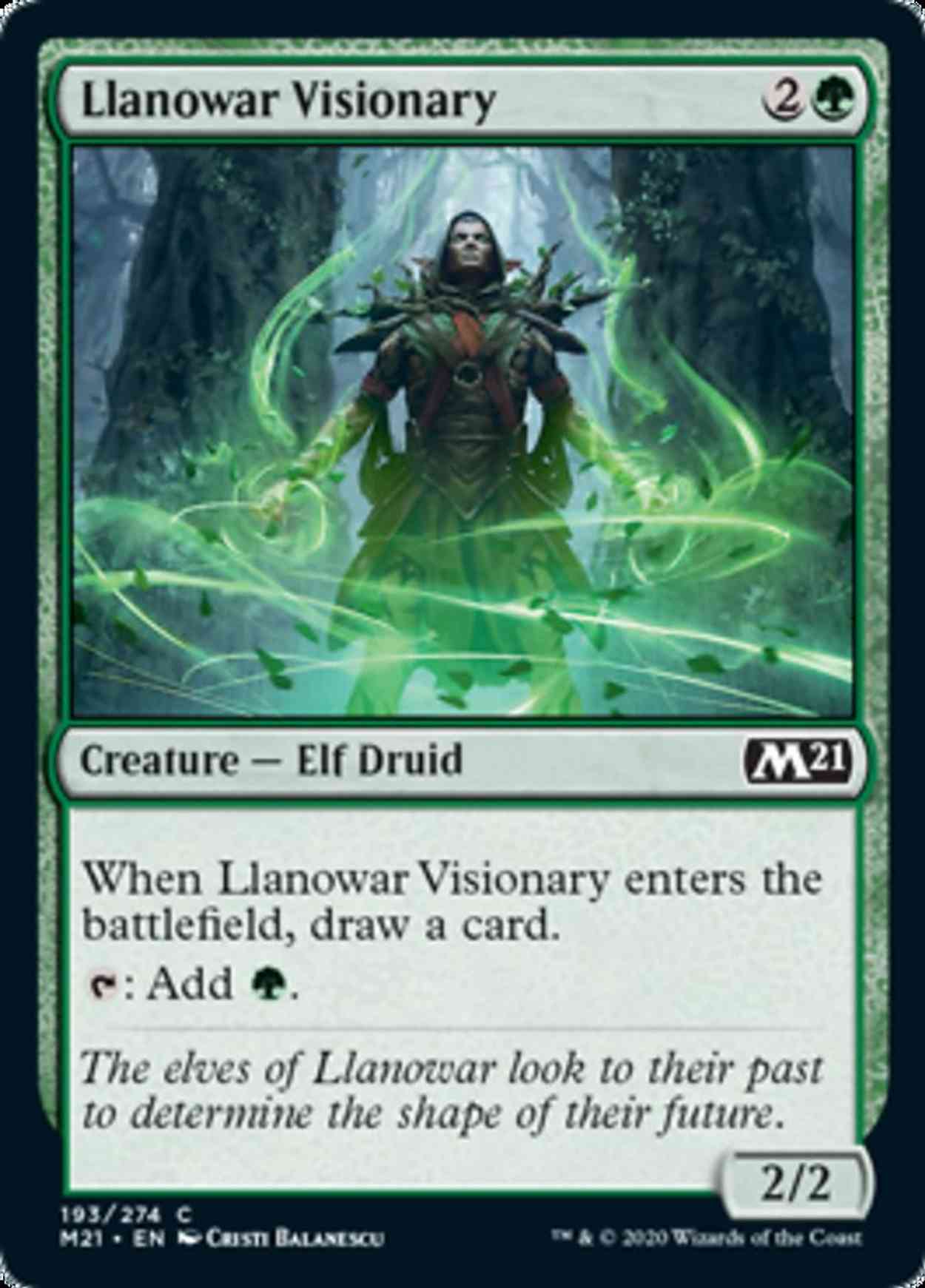 Llanowar Visionary magic card front