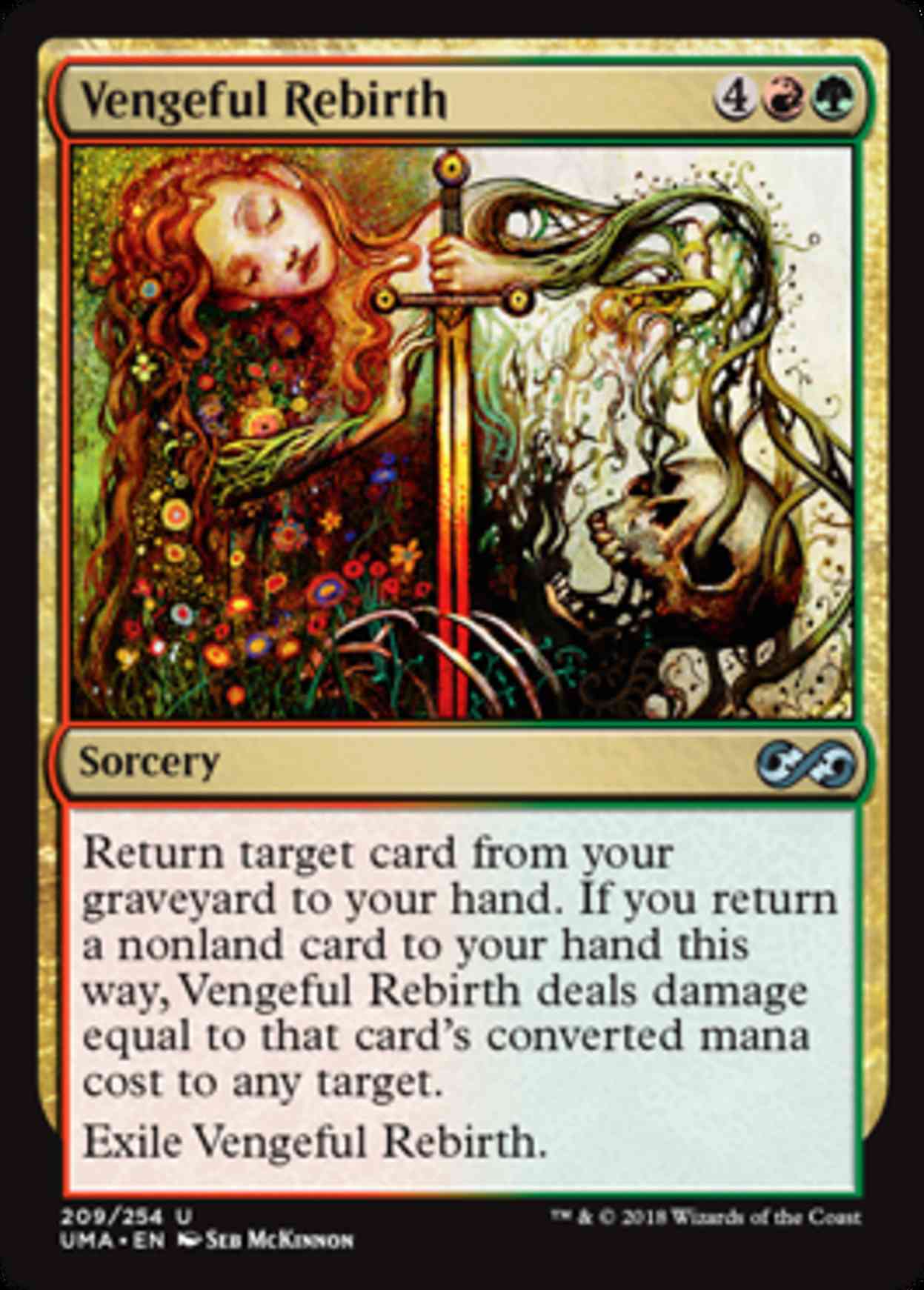 Vengeful Rebirth magic card front