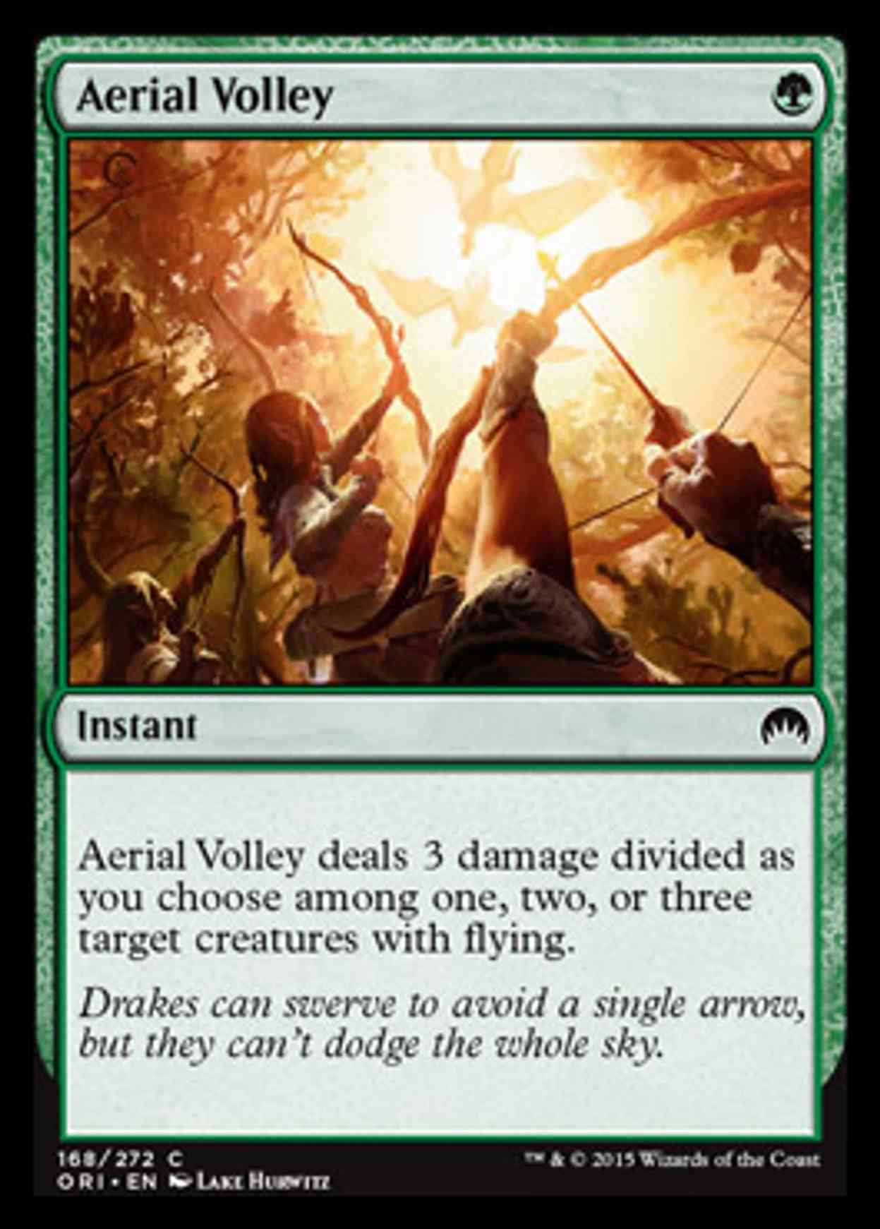 Aerial Volley magic card front