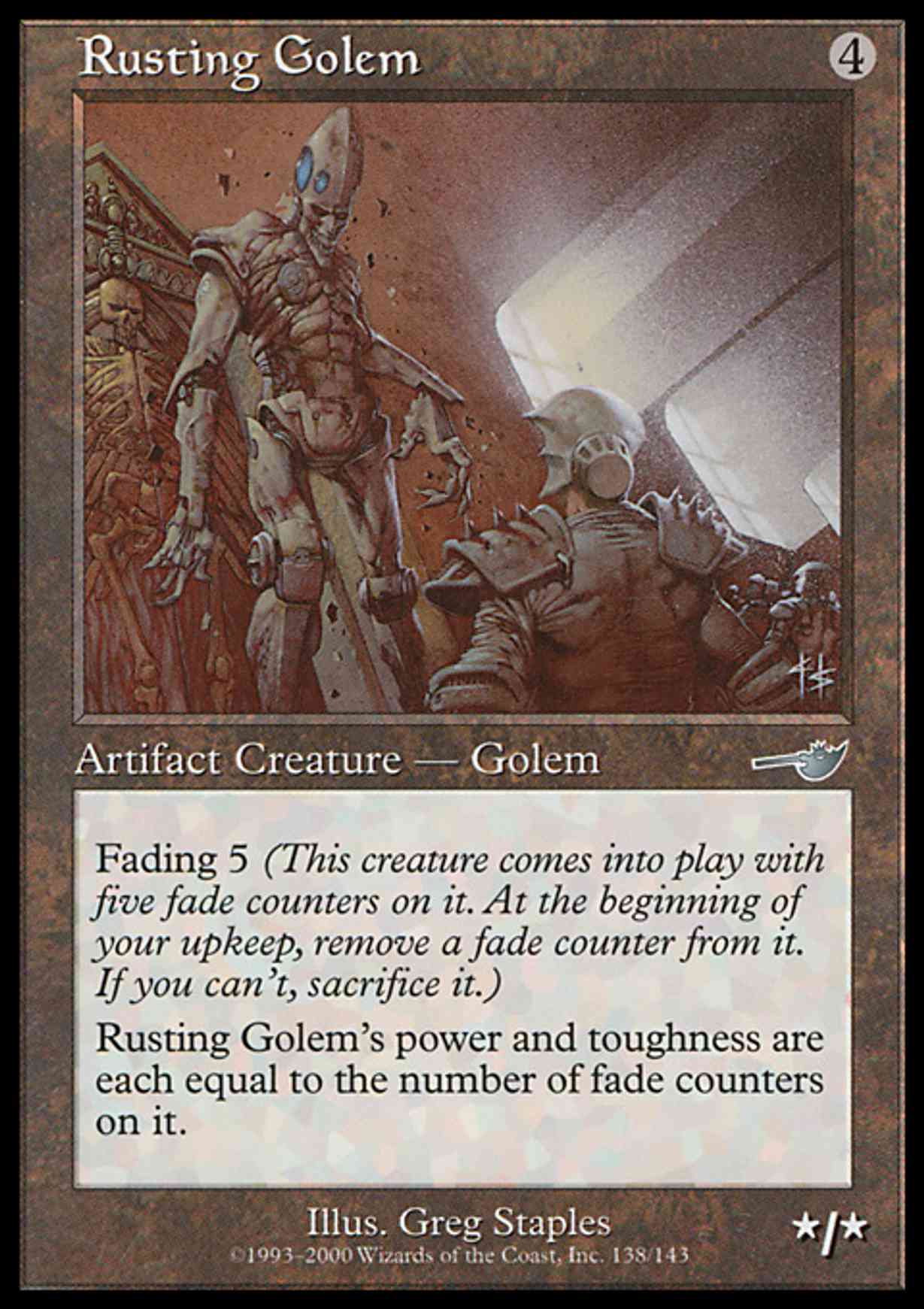 Rusting Golem magic card front