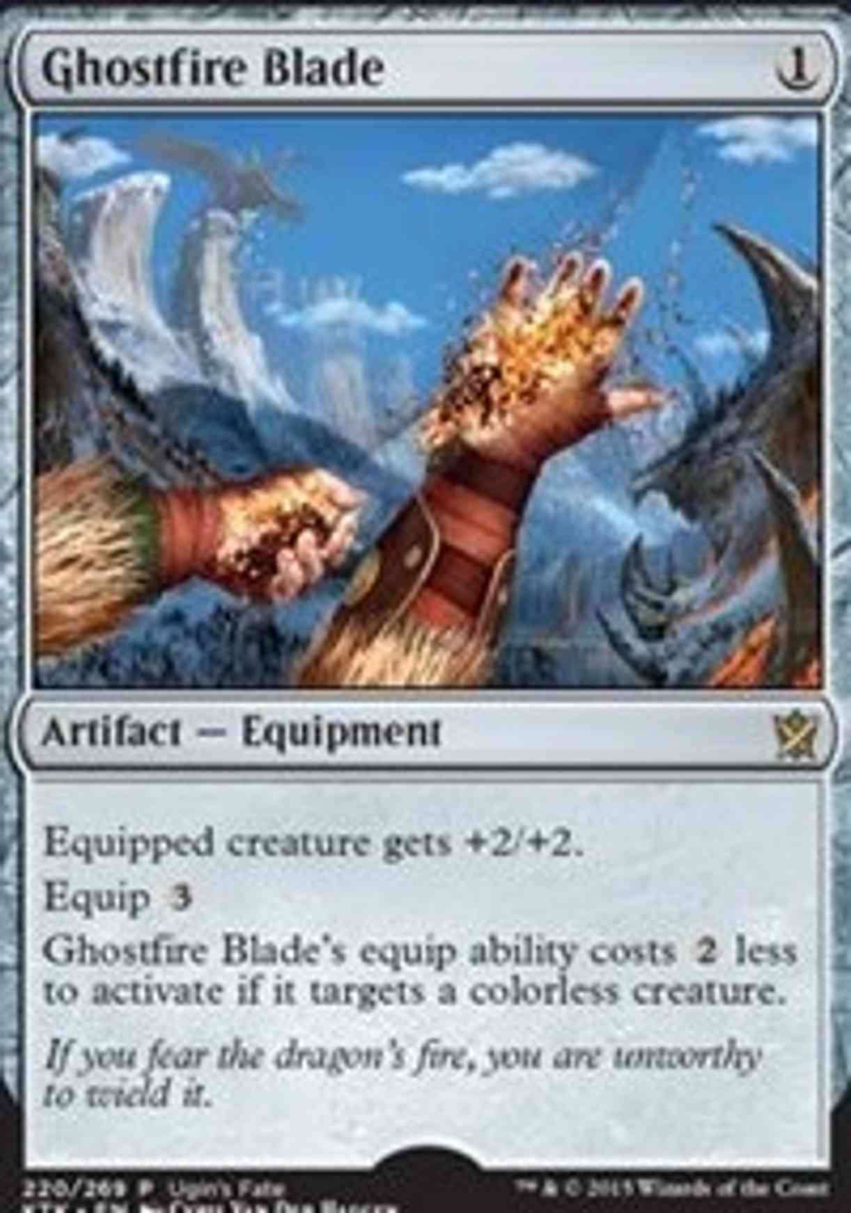 Ghostfire Blade magic card front