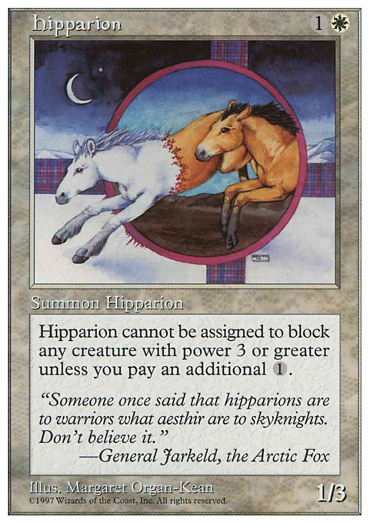 Hipparion magic card front