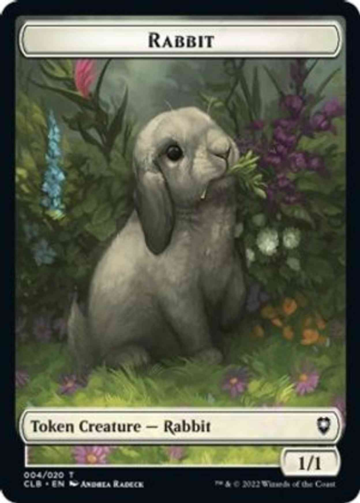 Rabbit Token magic card front