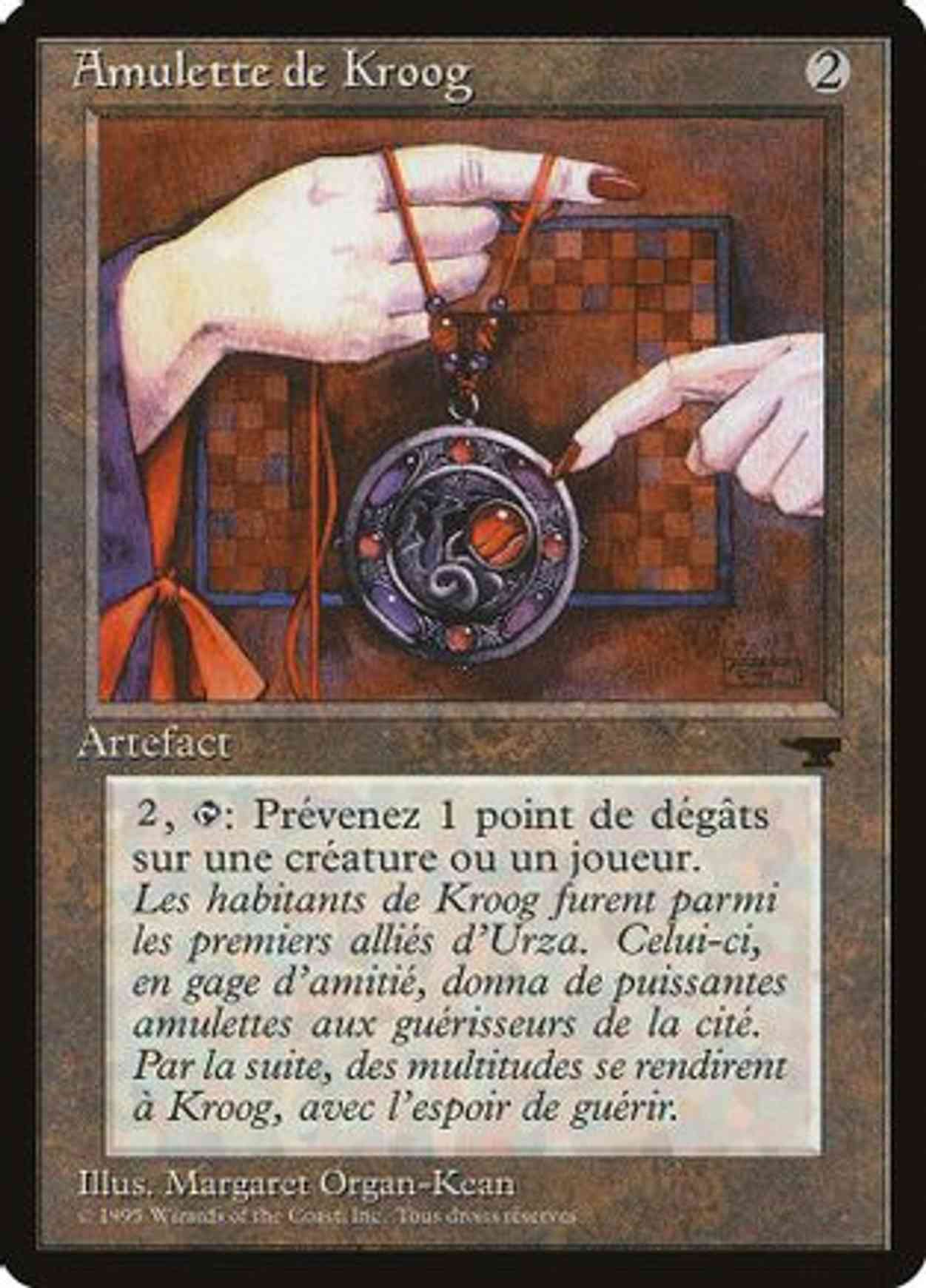 Amulet of Kroog (French) - "Amulette de Kroog" magic card front
