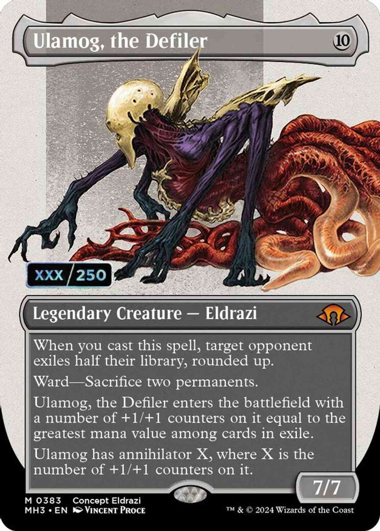 Ulamog, the Defiler (Borderless) (Serial Numbered) magic card front