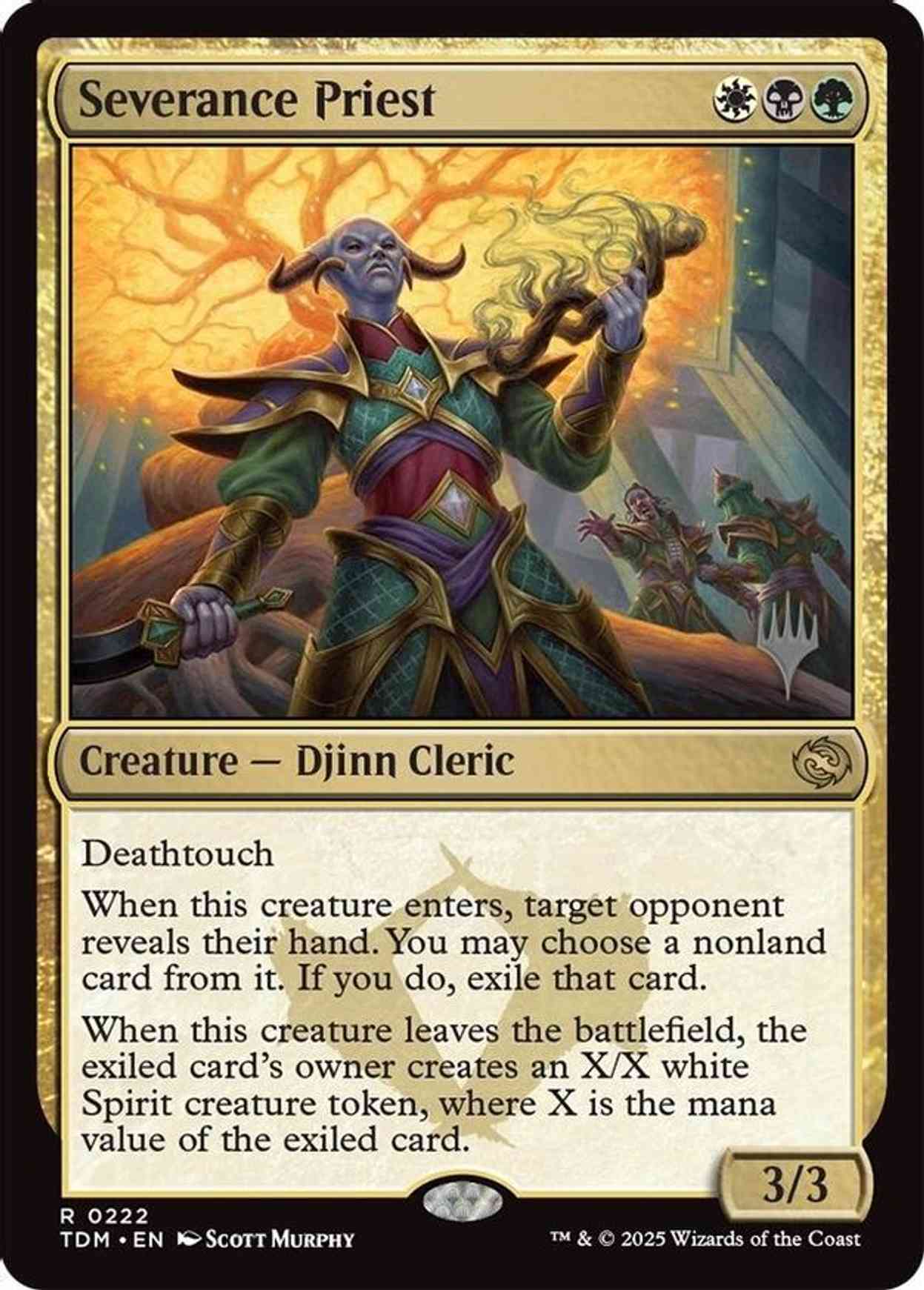 Severance Priest magic card front