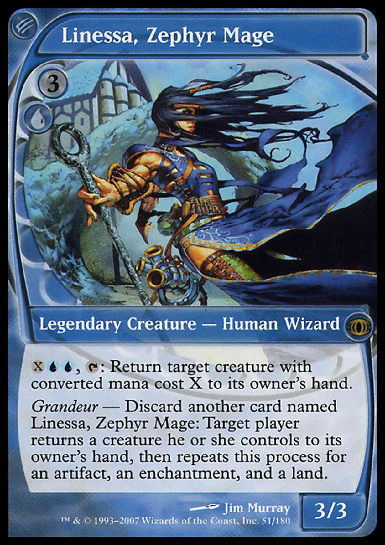 Linessa, Zephyr Mage magic card front