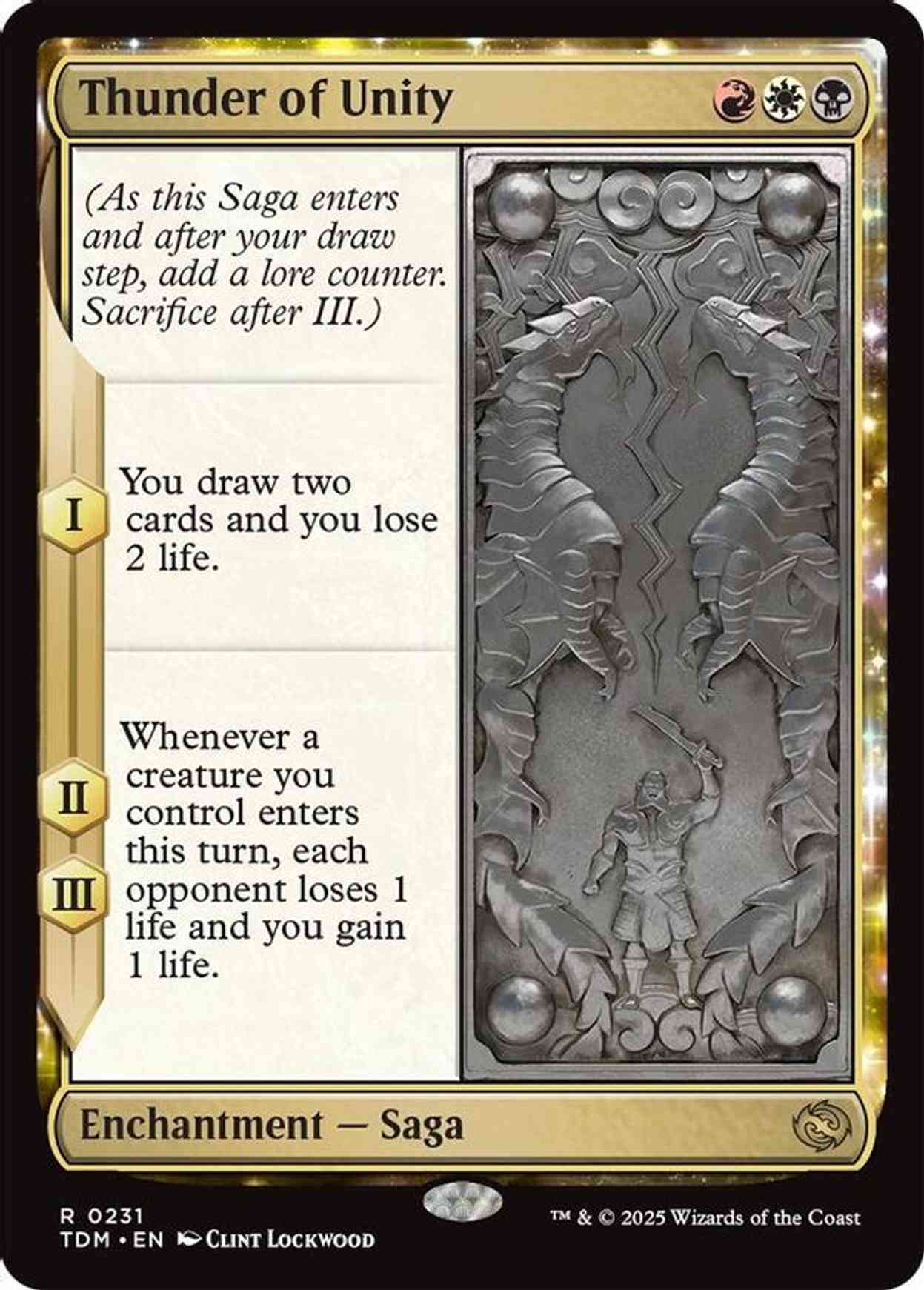 Thunder of Unity magic card front