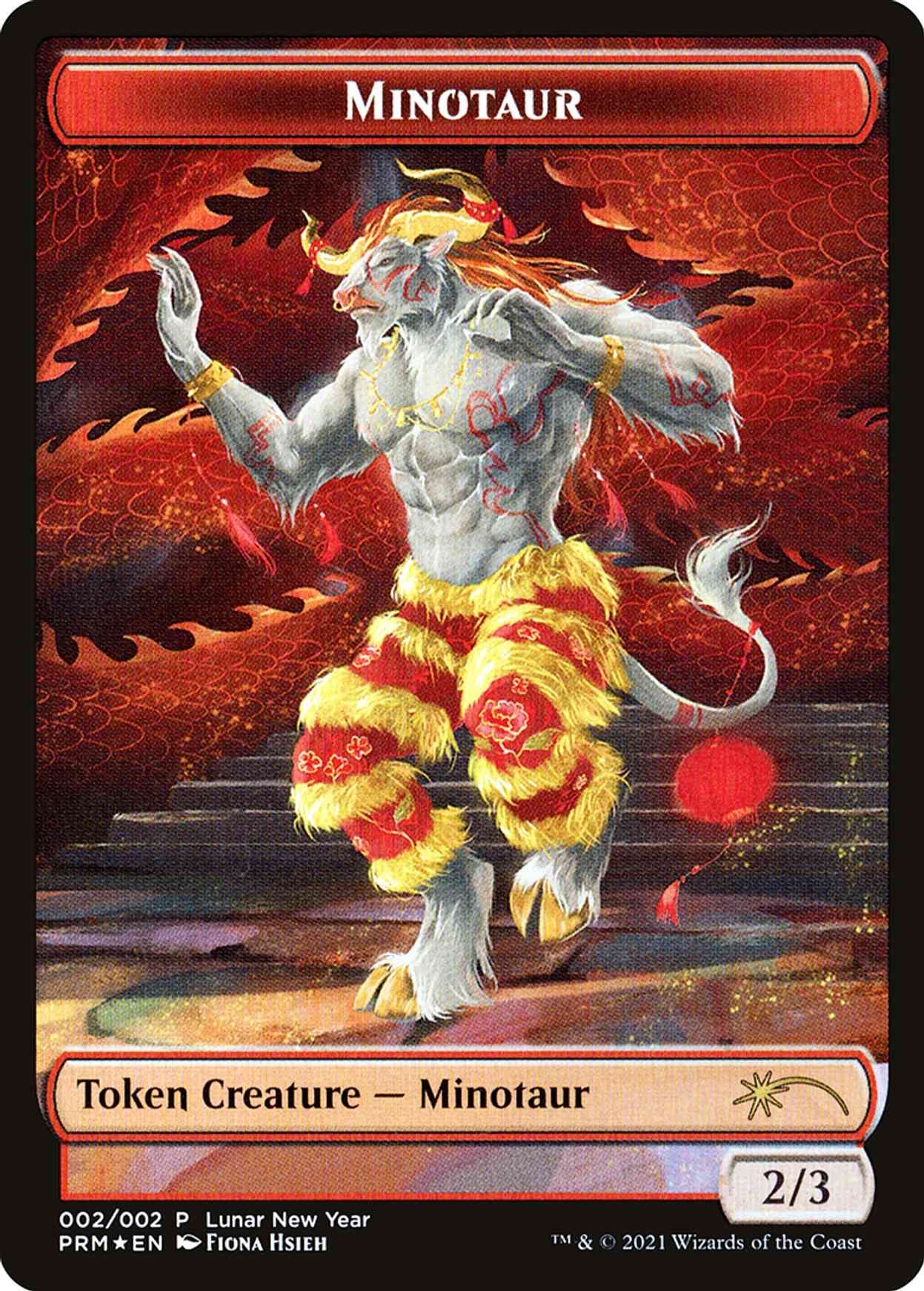 Minotaur Token (2021 Lunar New Years Promo) magic card front