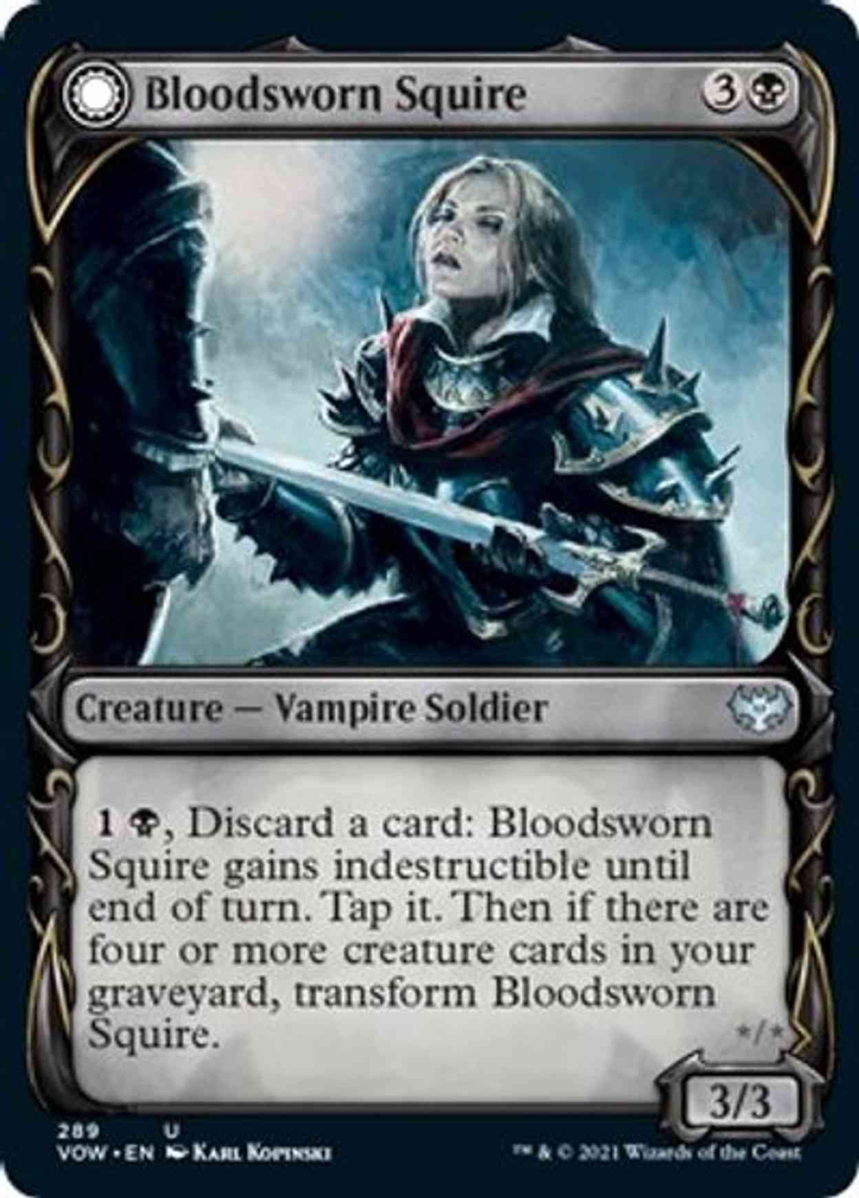 Bloodsworn Squire (Showcase) magic card front