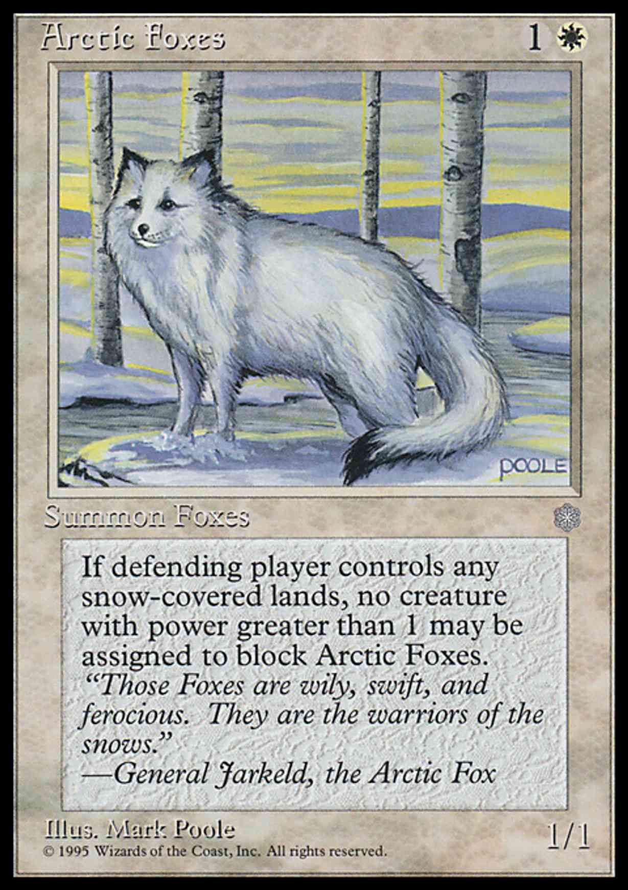 Arctic Foxes magic card front