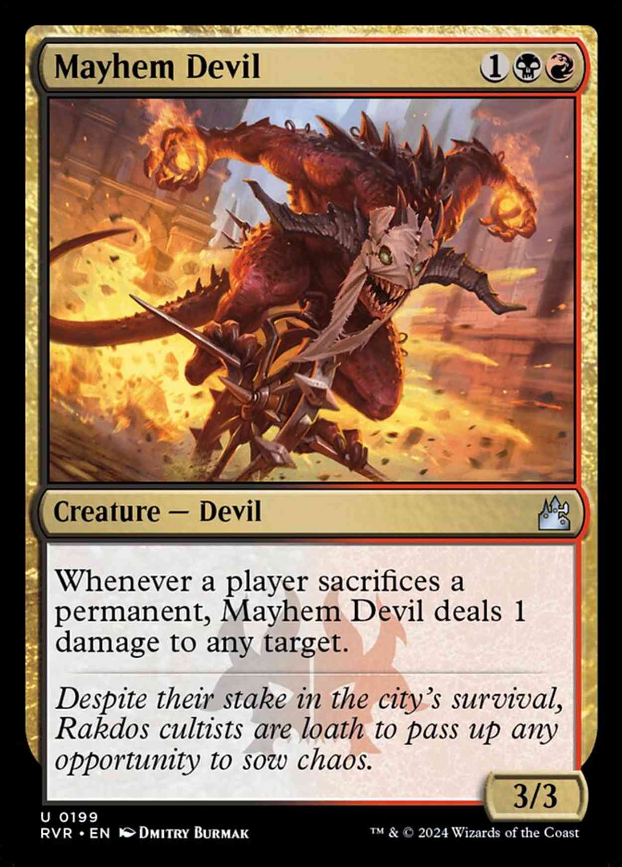 Mayhem Devil magic card front
