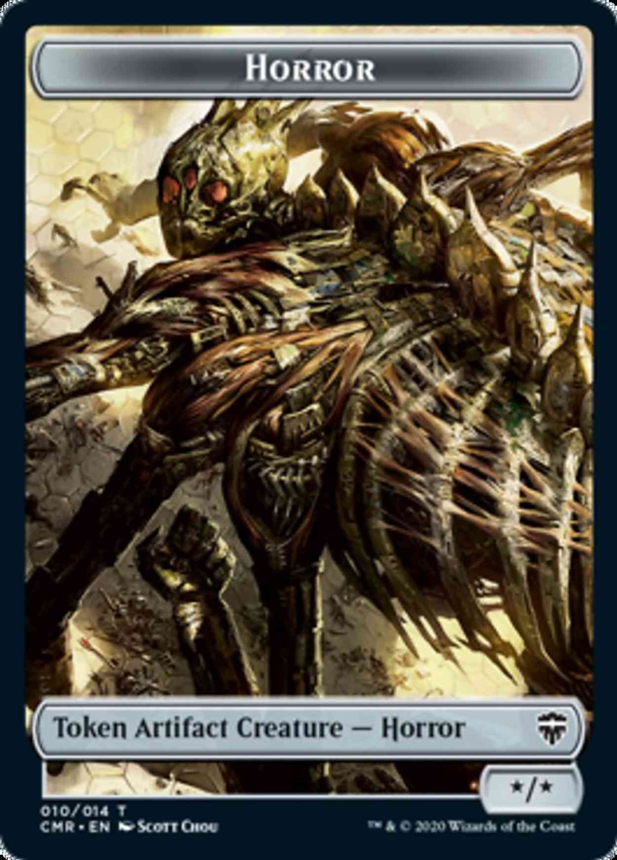 Horror // Zombie Double-sided Token magic card front