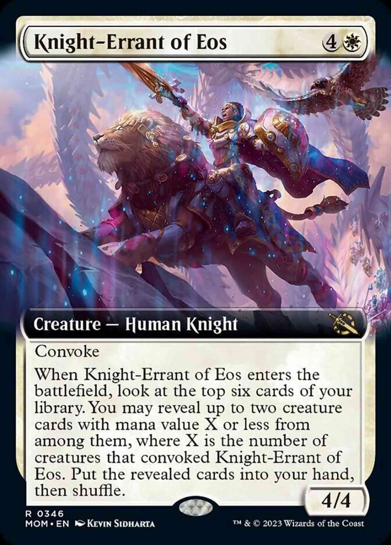 Knight-Errant of Eos (Extended Art) magic card front
