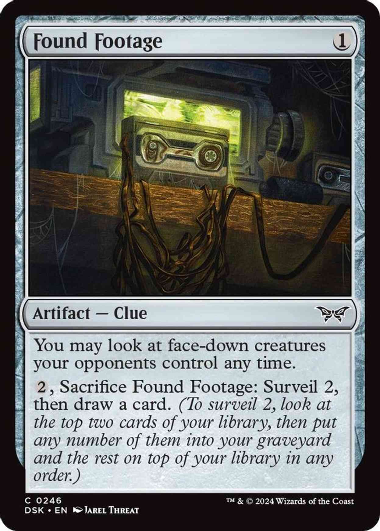 Found Footage magic card front