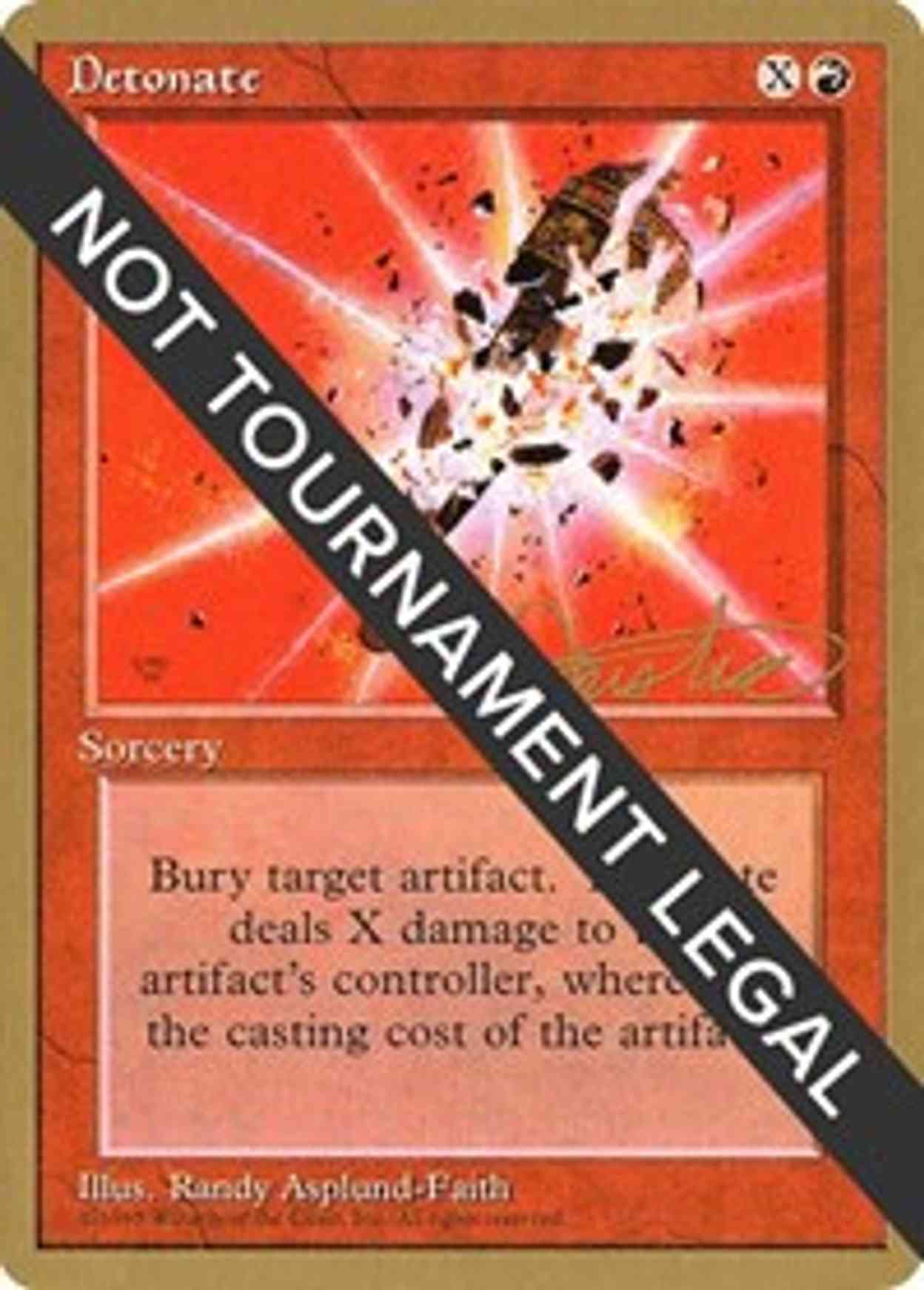 Detonate - 1996 Mark Justice (4ED) magic card front