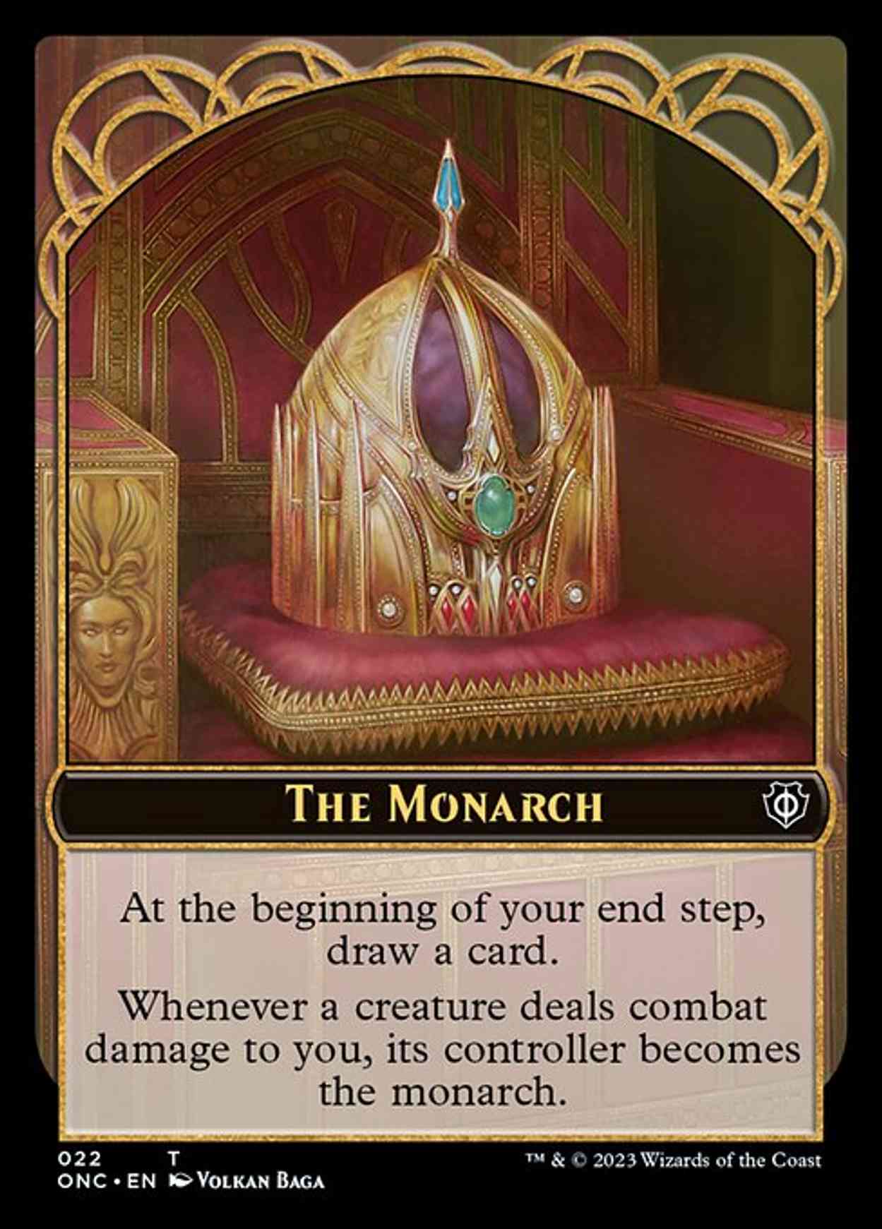The Monarch // Golem Double-sided Token magic card front