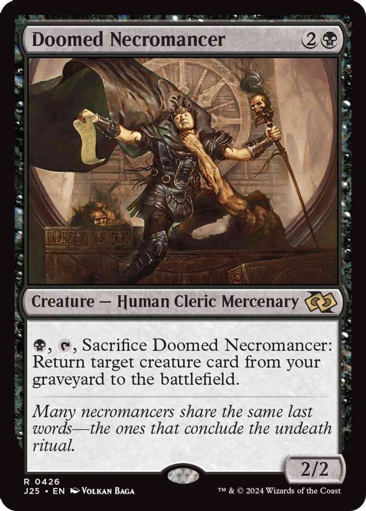 Doomed Necromancer magic card front