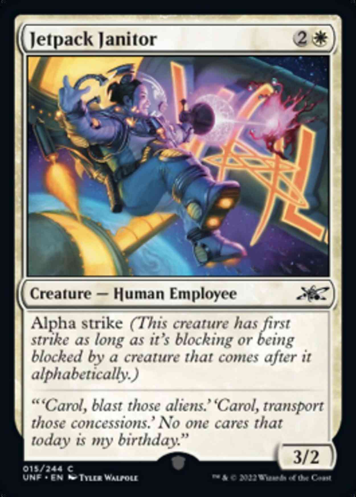Jetpack Janitor magic card front