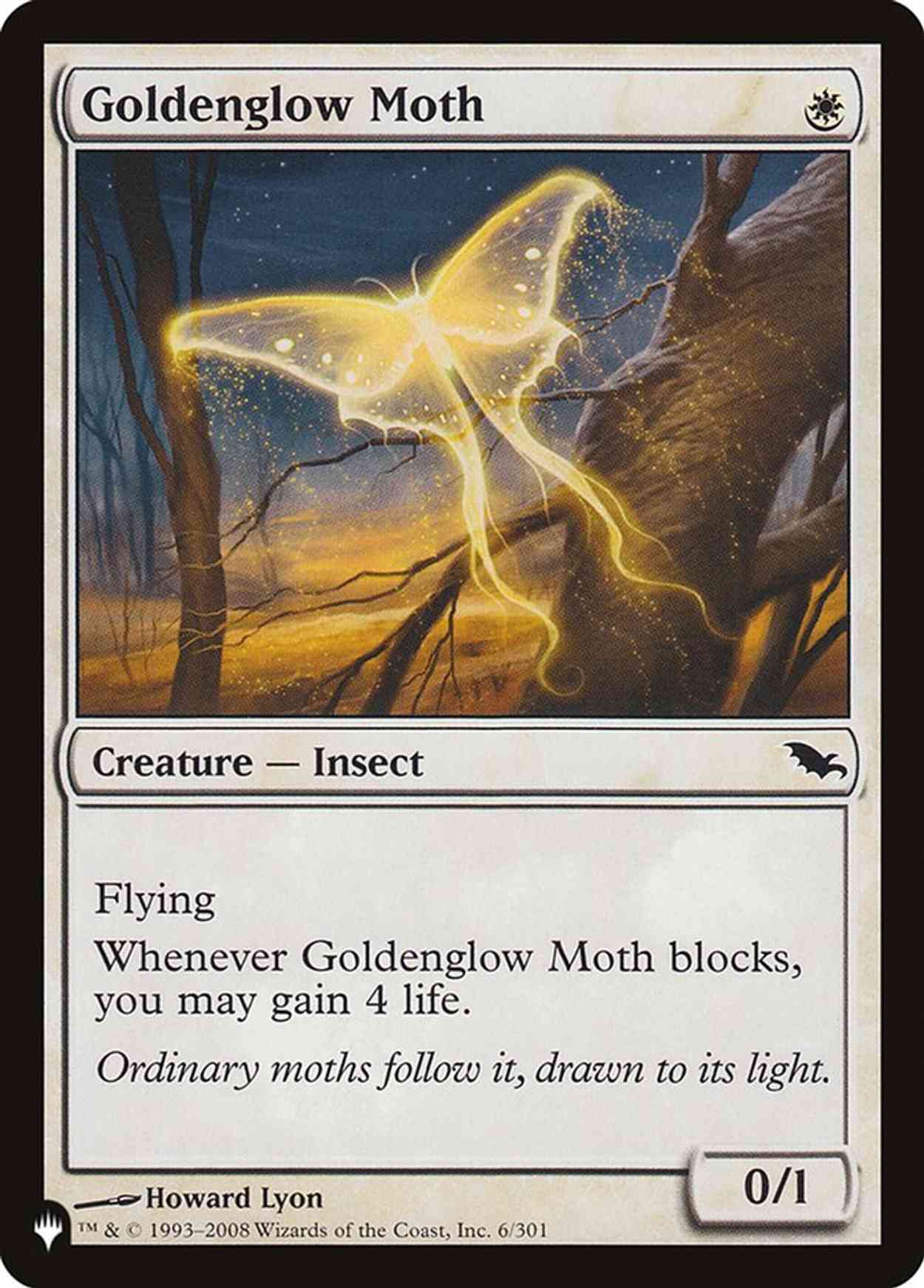 Goldenglow Moth magic card front