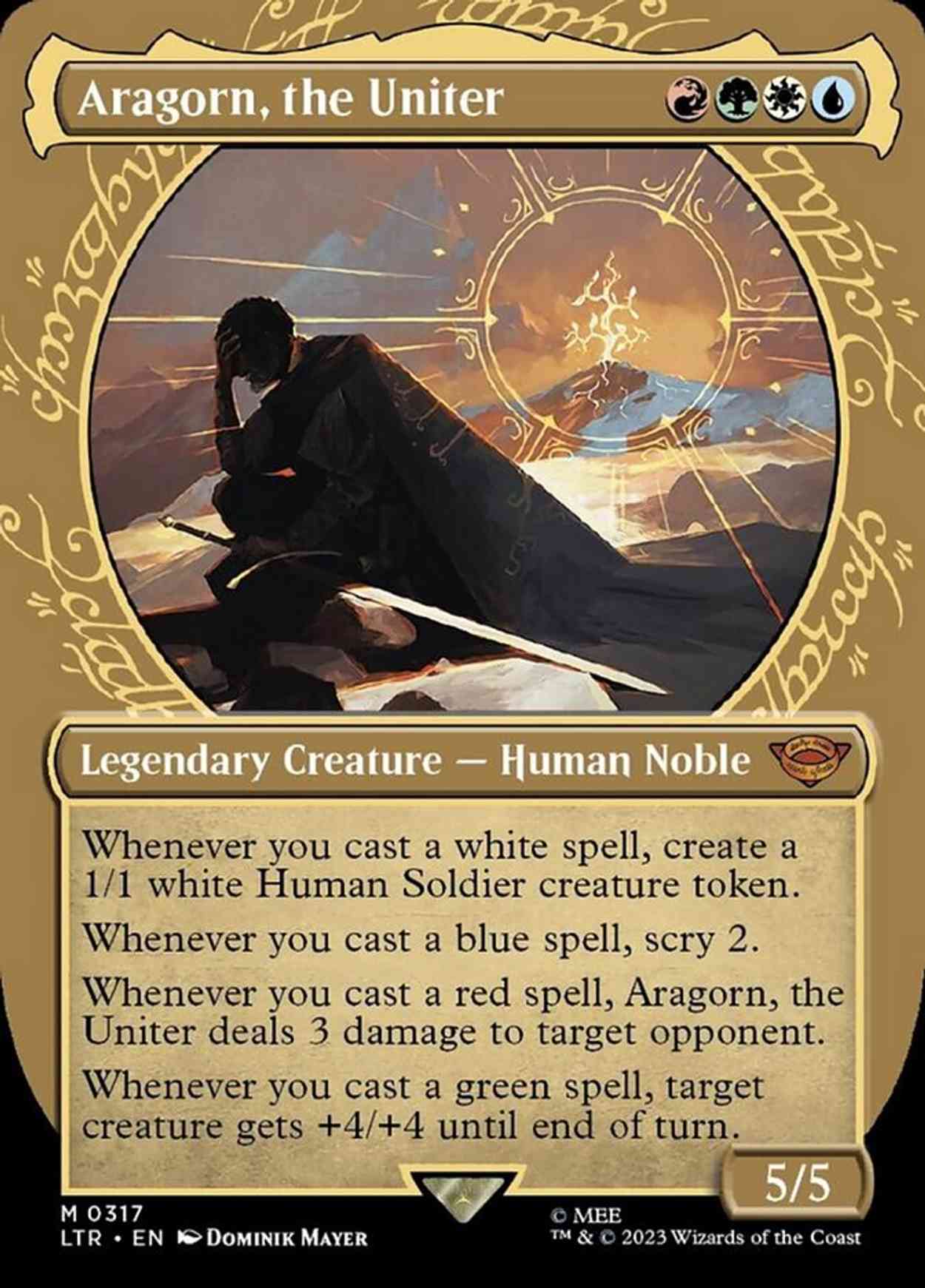 Aragorn, the Uniter (Showcase) magic card front