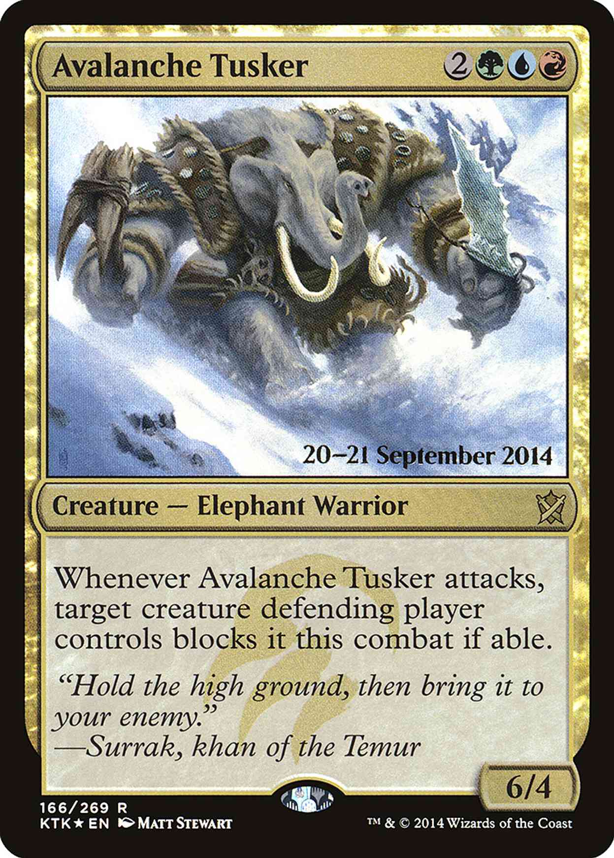 Avalanche Tusker magic card front