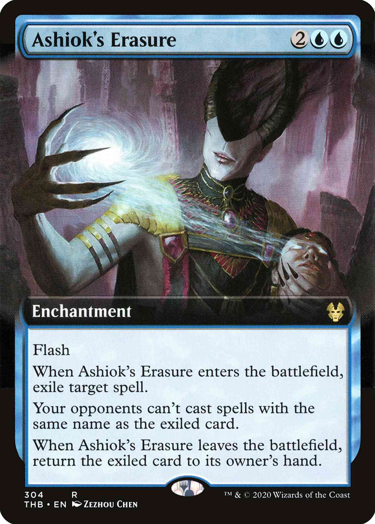 Ashiok's Erasure (Extended Art) magic card front