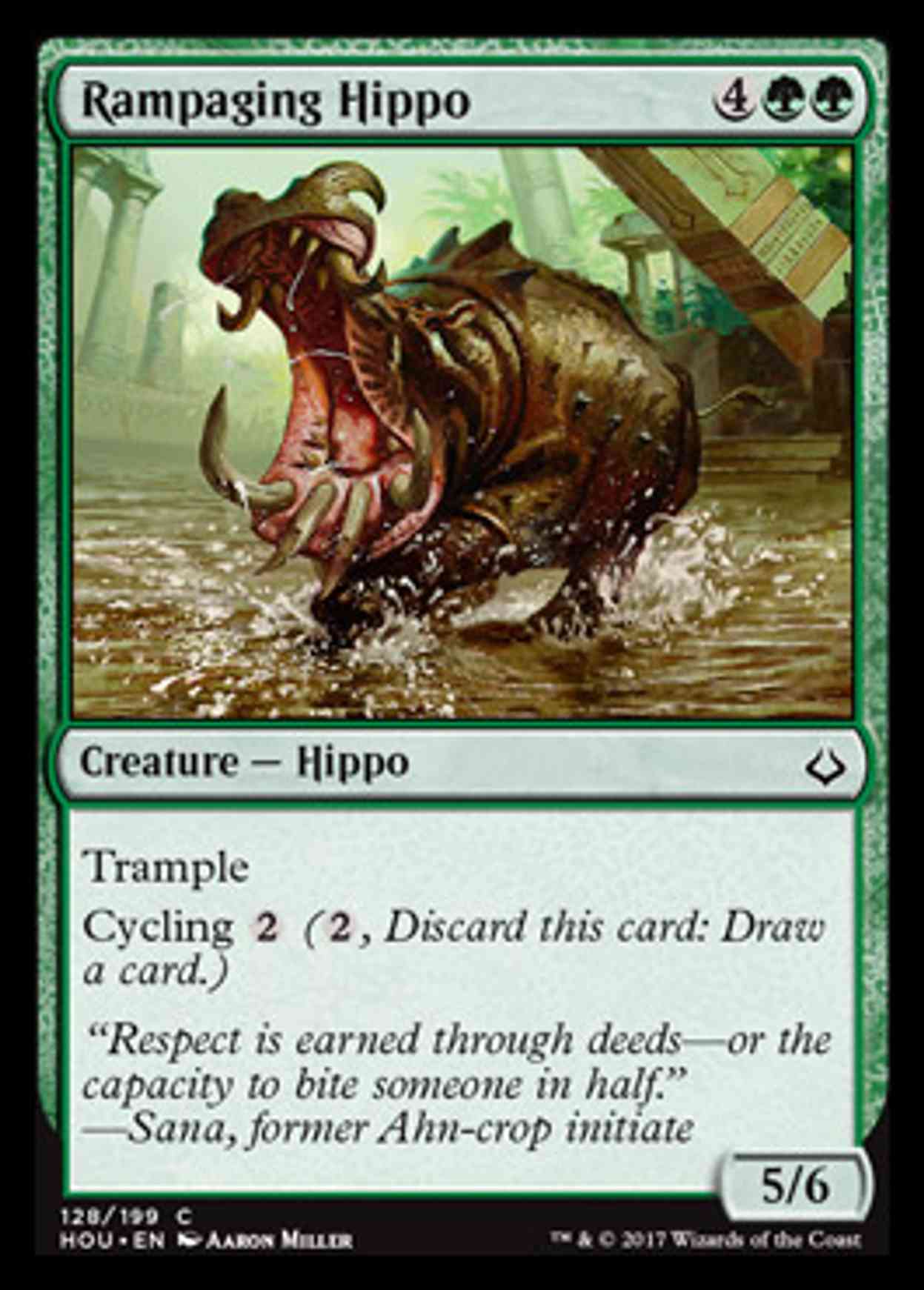 Rampaging Hippo magic card front