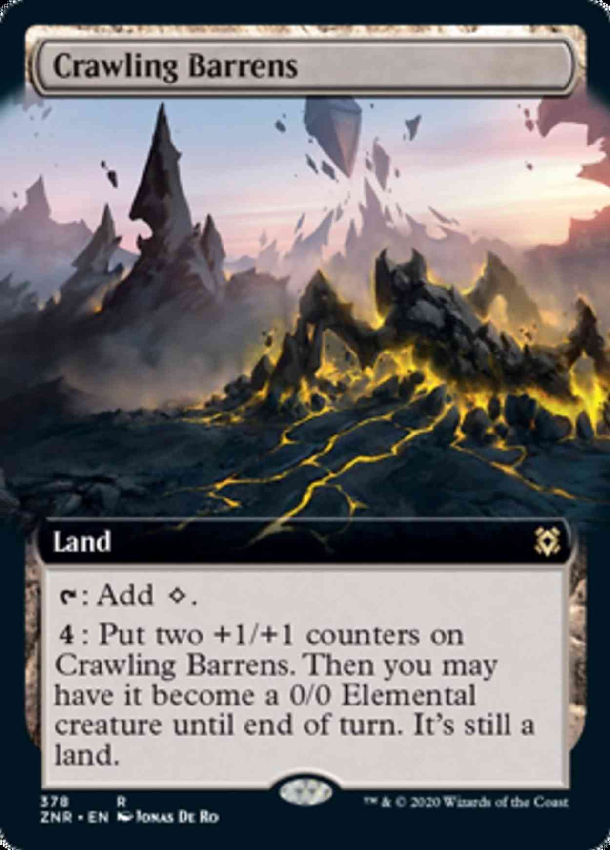 Crawling Barrens (Extended Art) magic card front
