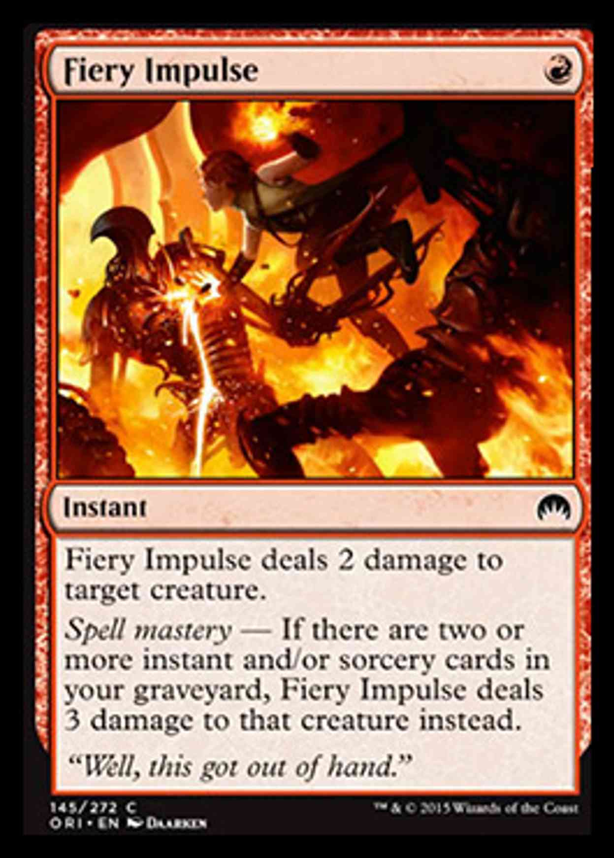 Fiery Impulse magic card front