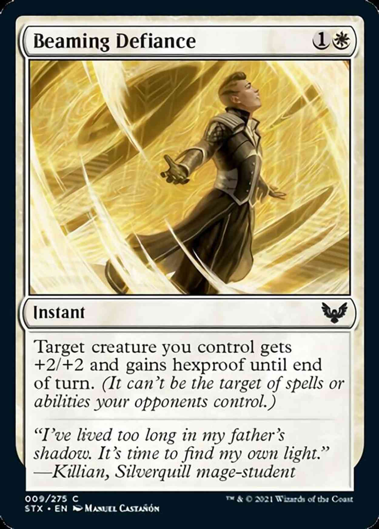 Beaming Defiance magic card front