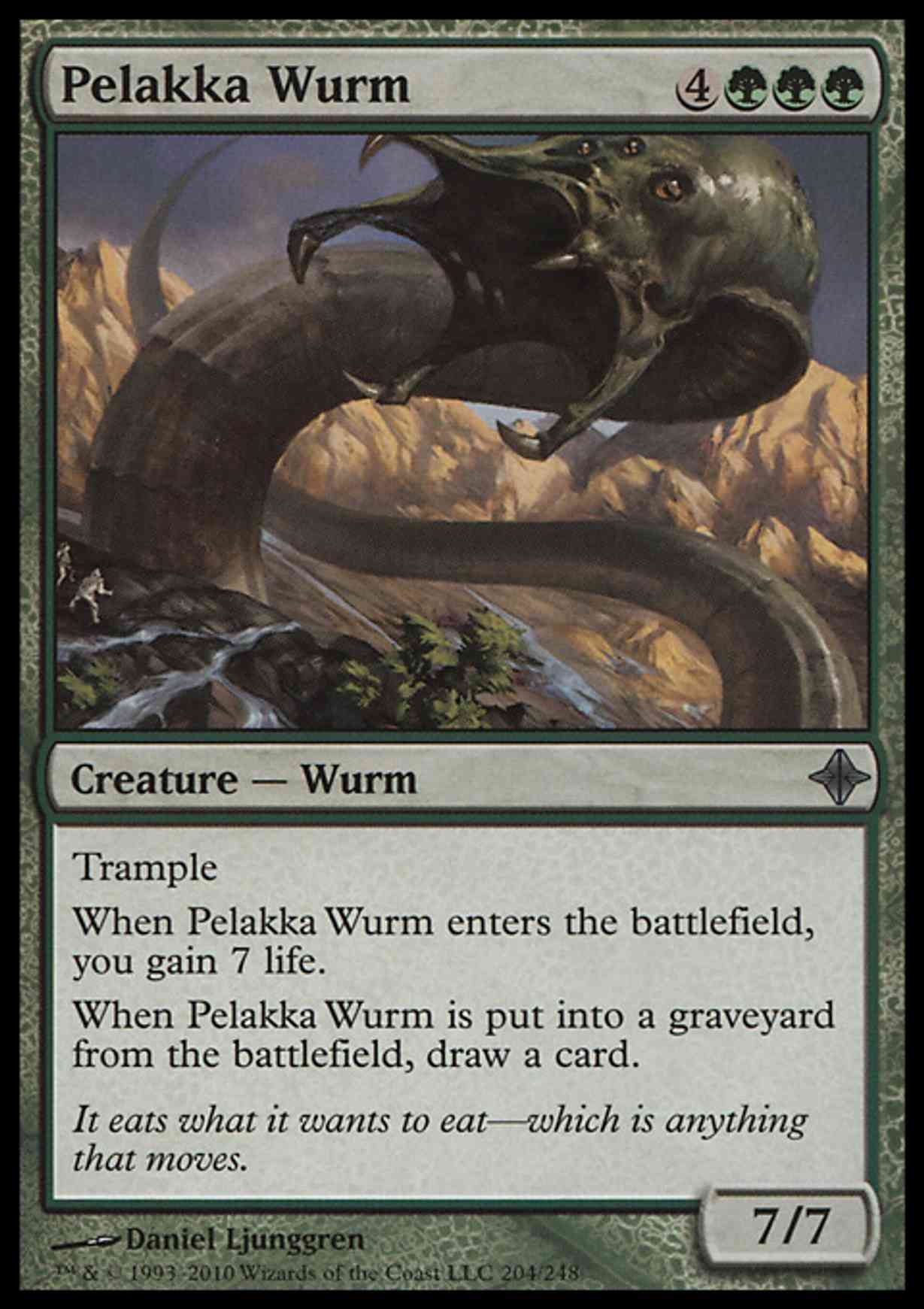 Pelakka Wurm magic card front