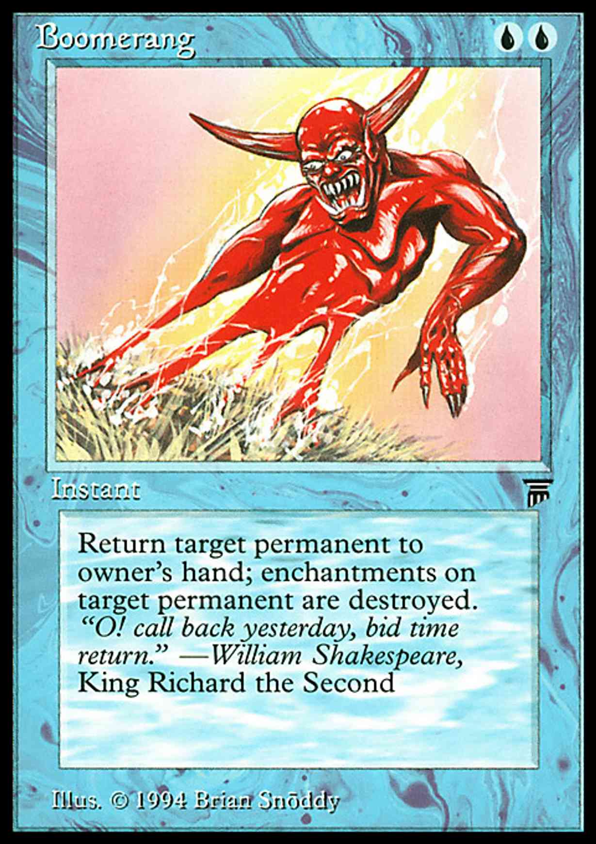 Boomerang magic card front