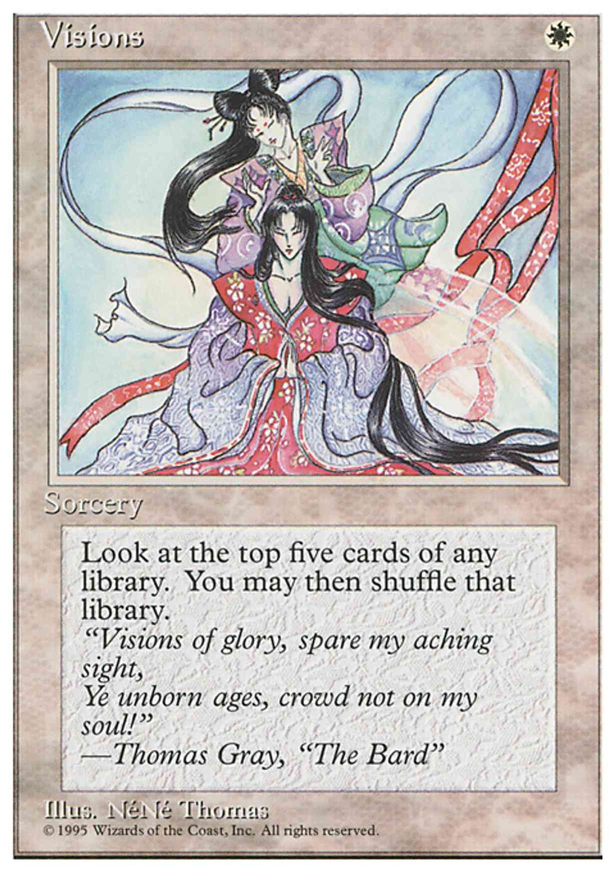 Visions magic card front