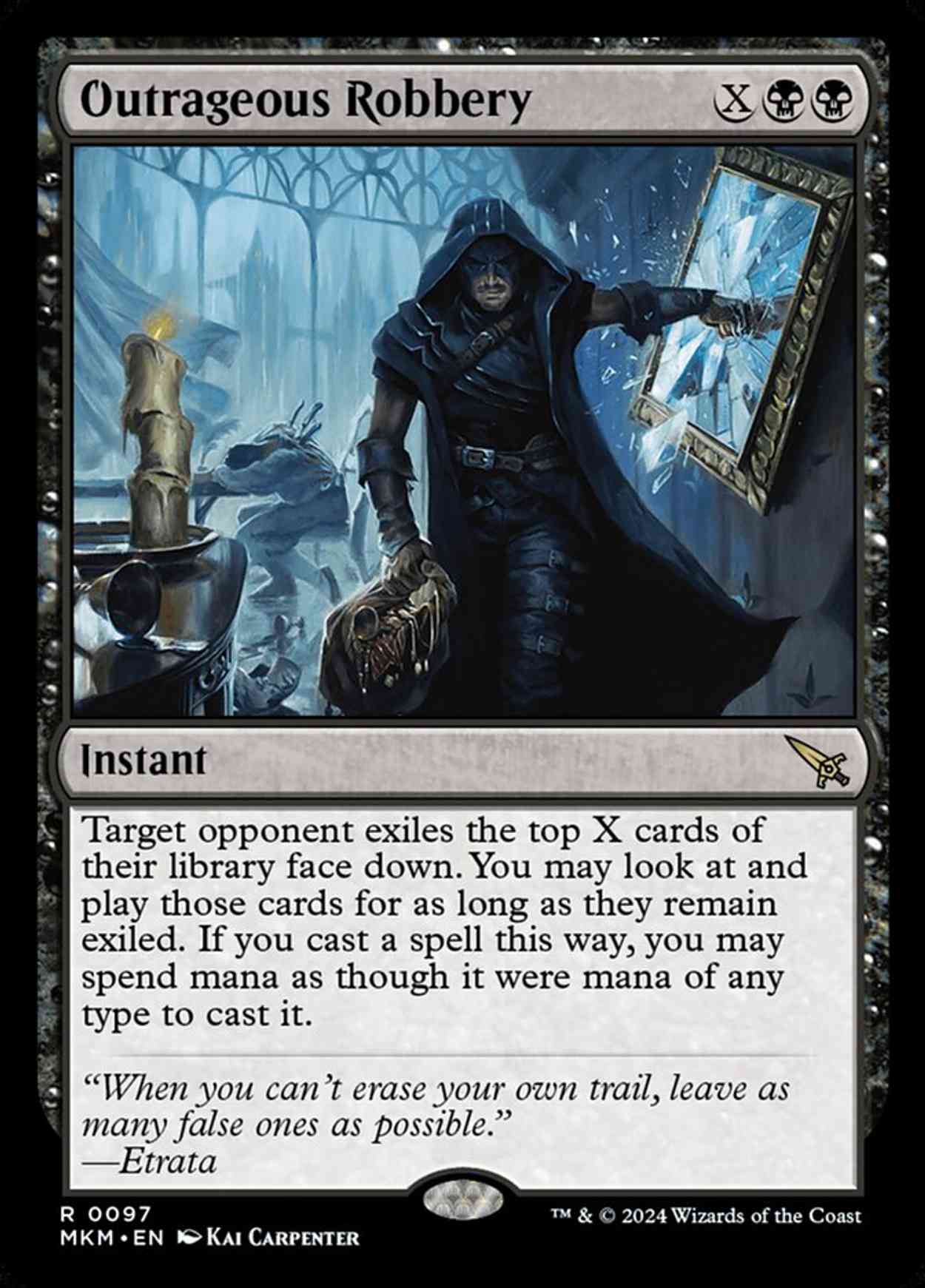 Outrageous Robbery magic card front