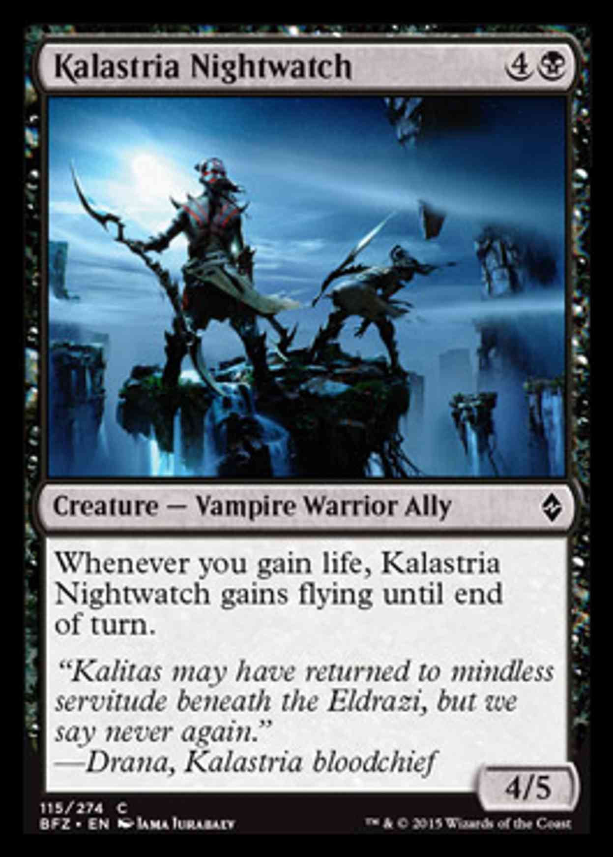 Kalastria Nightwatch magic card front