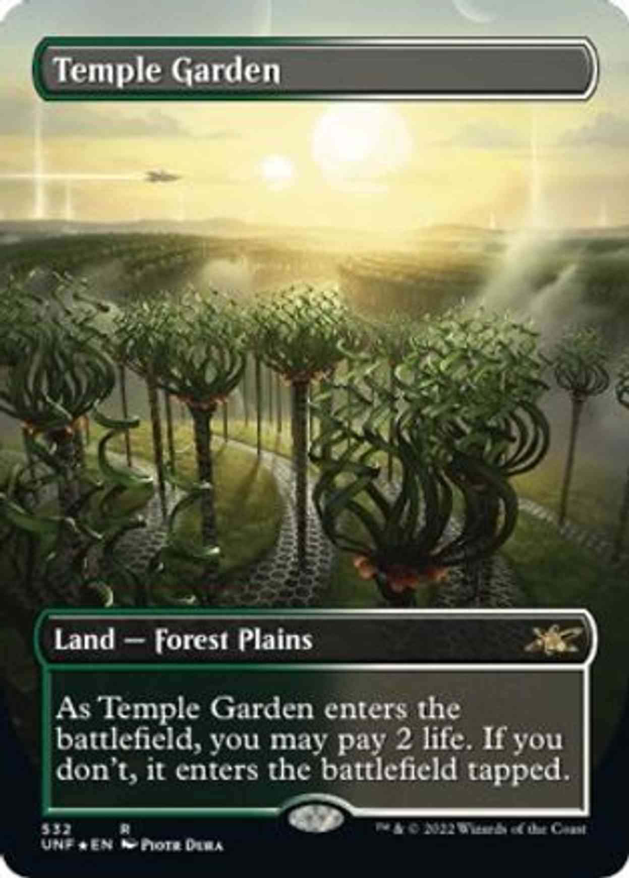 Temple Garden (Borderless) (Galaxy Foil) magic card front
