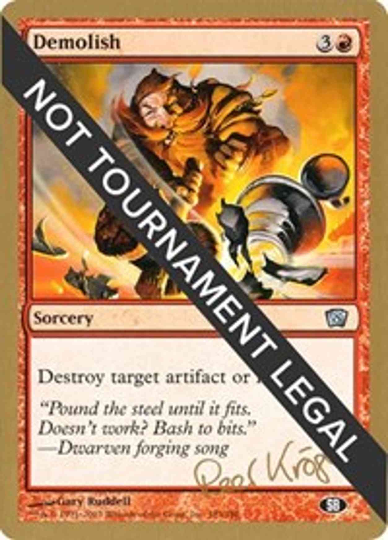 Demolish - 2003 Peer Kroger (8ED) (SB) magic card front