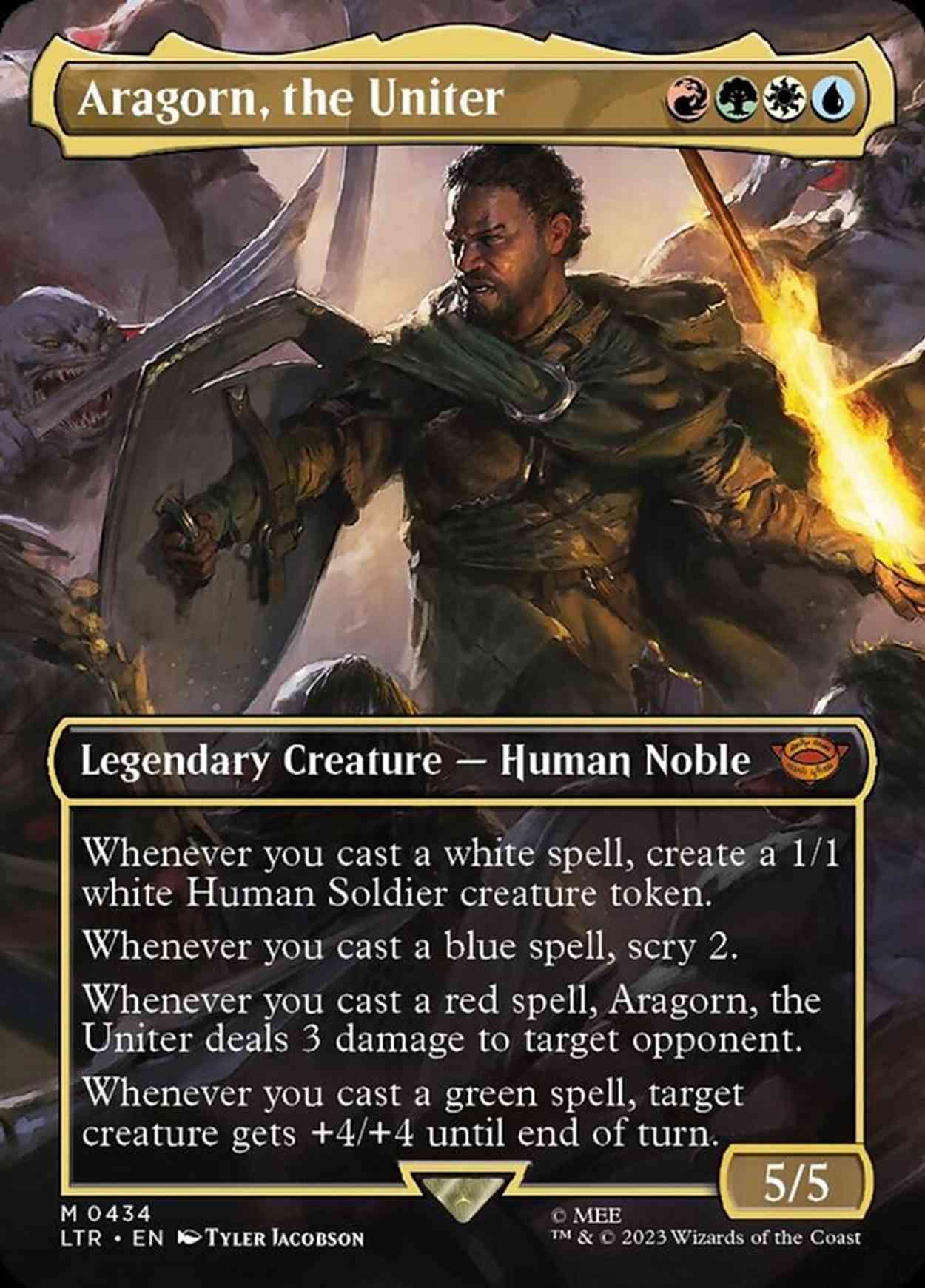 Aragorn, the Uniter (Borderless) magic card front